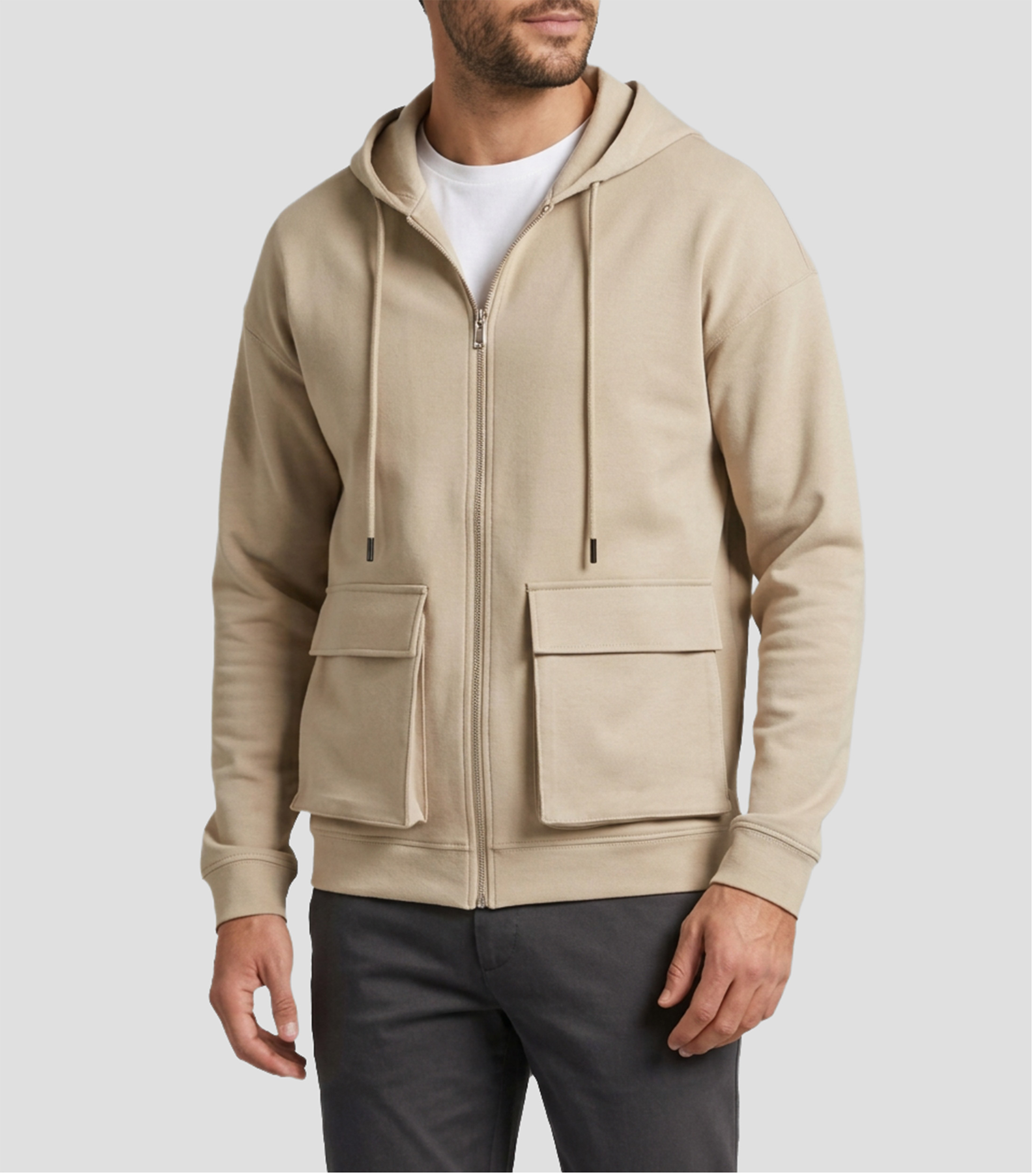 Sudadera con cierre y capucha Hombre