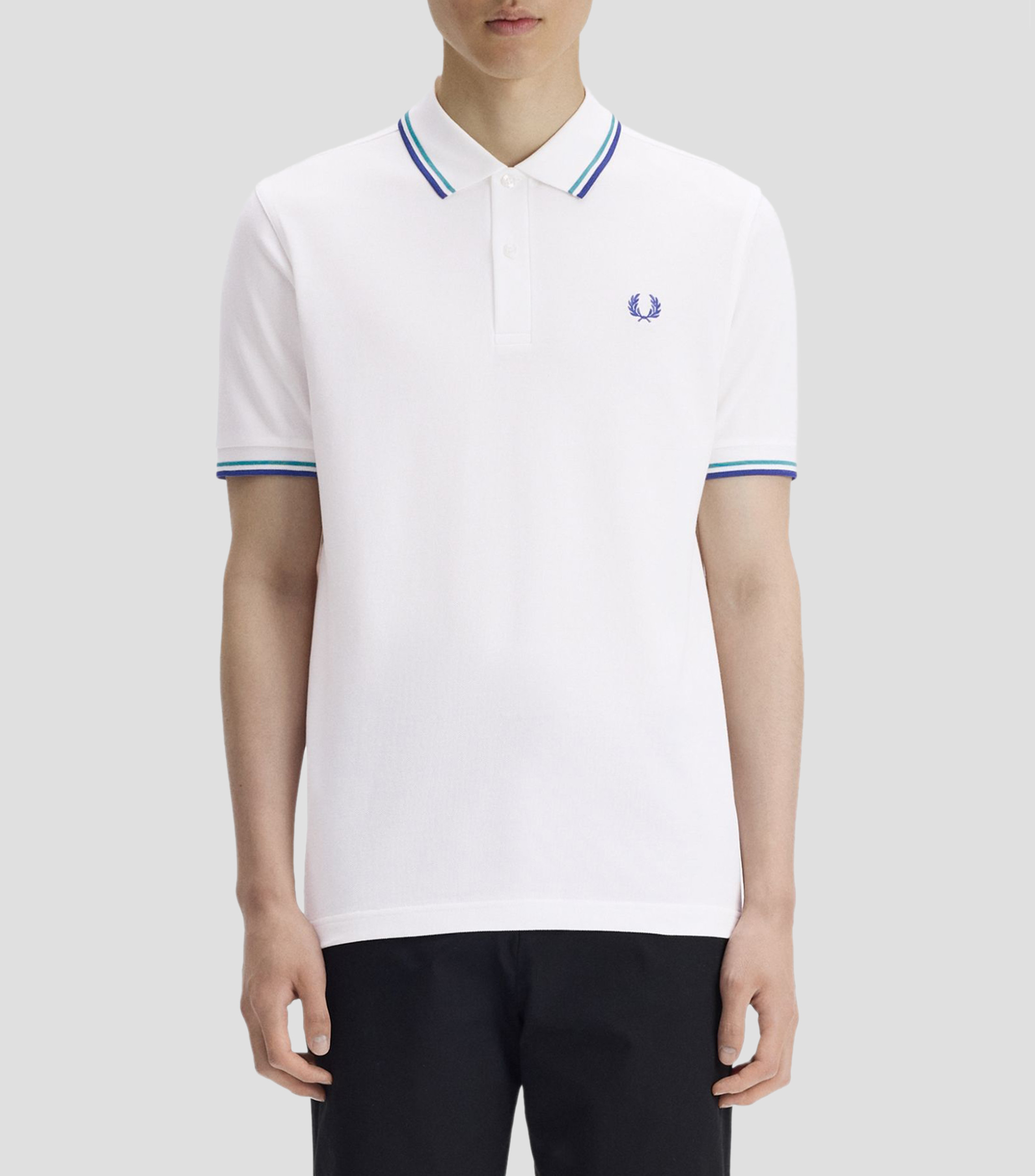 Playera tipo polo manga corta lisa Hombre