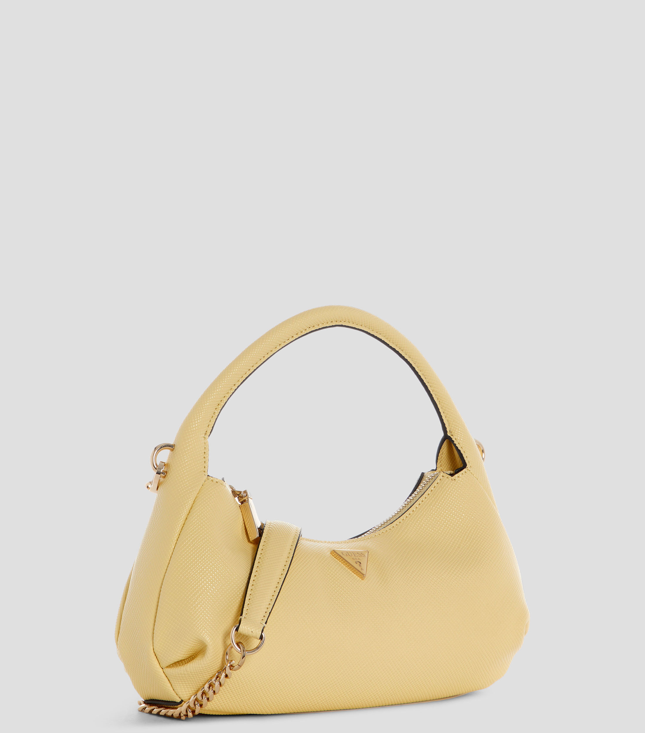 Bolsa hobo lisa con detalle texturizado Mujer