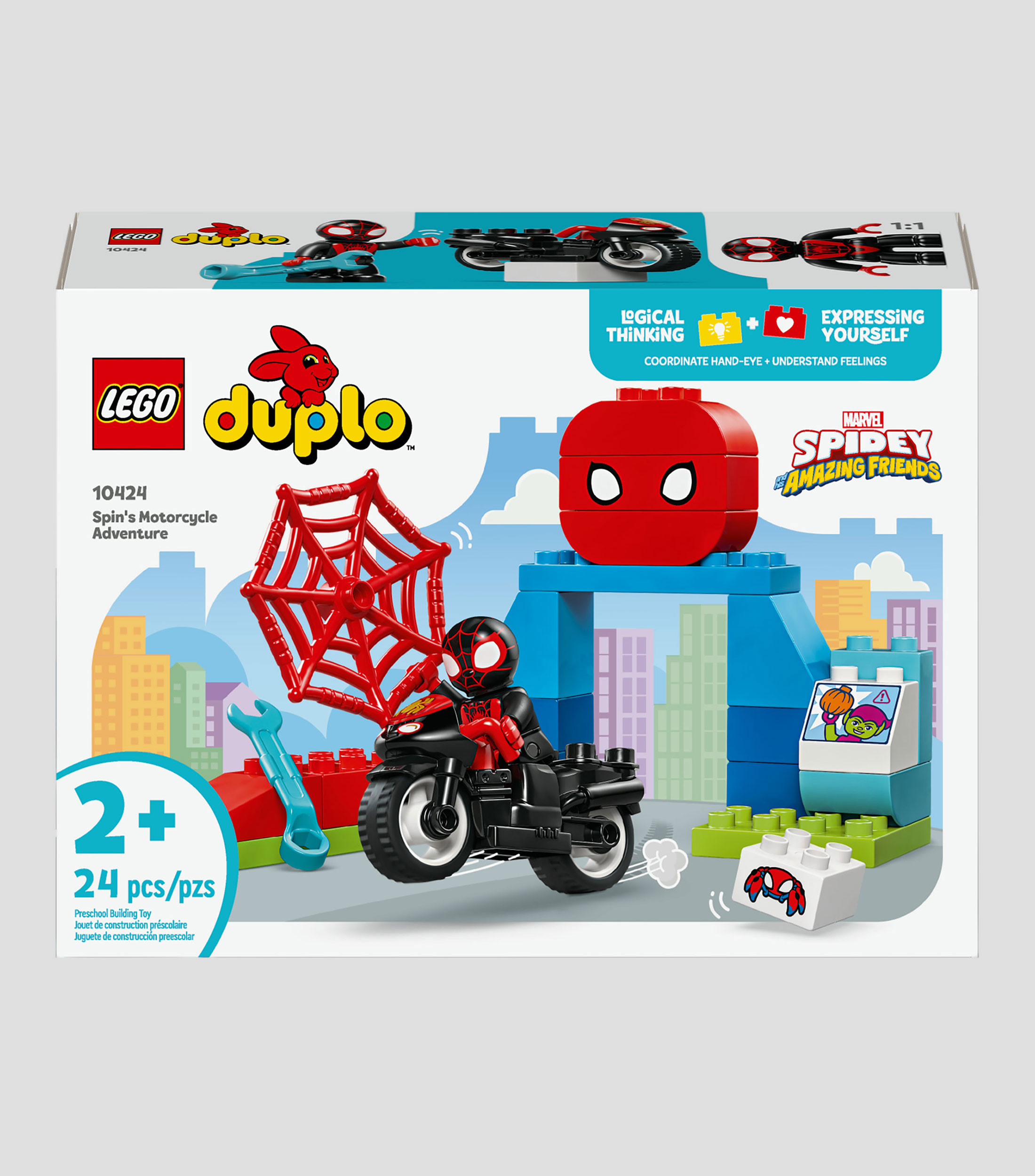 Lego Duplo Marvel Aventura en Moto de Spin Juguete de construcción 10424