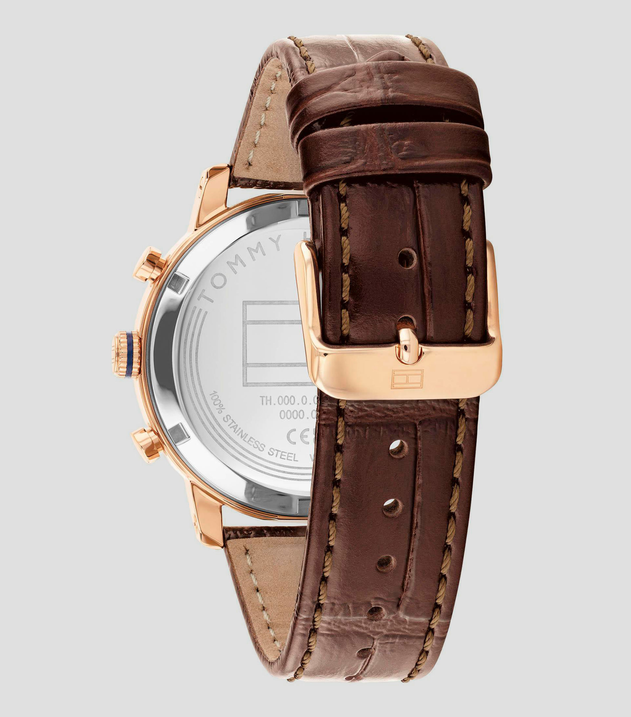 Reloj para Hombre TH-Oxford casual tono oro rosa, azul marino