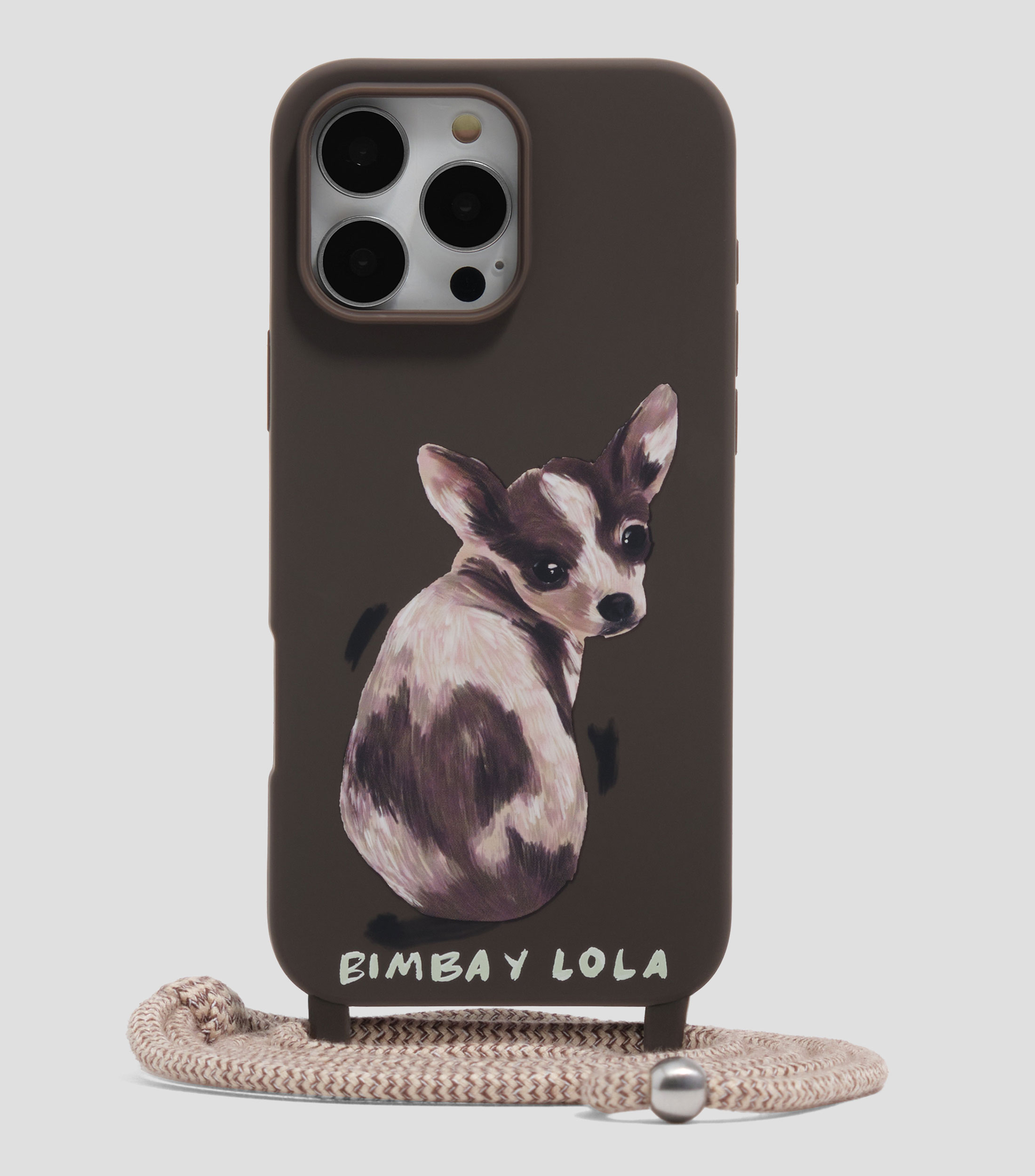 Funda rígida iPhone 16 Pro Max Chihuahua Chocolate