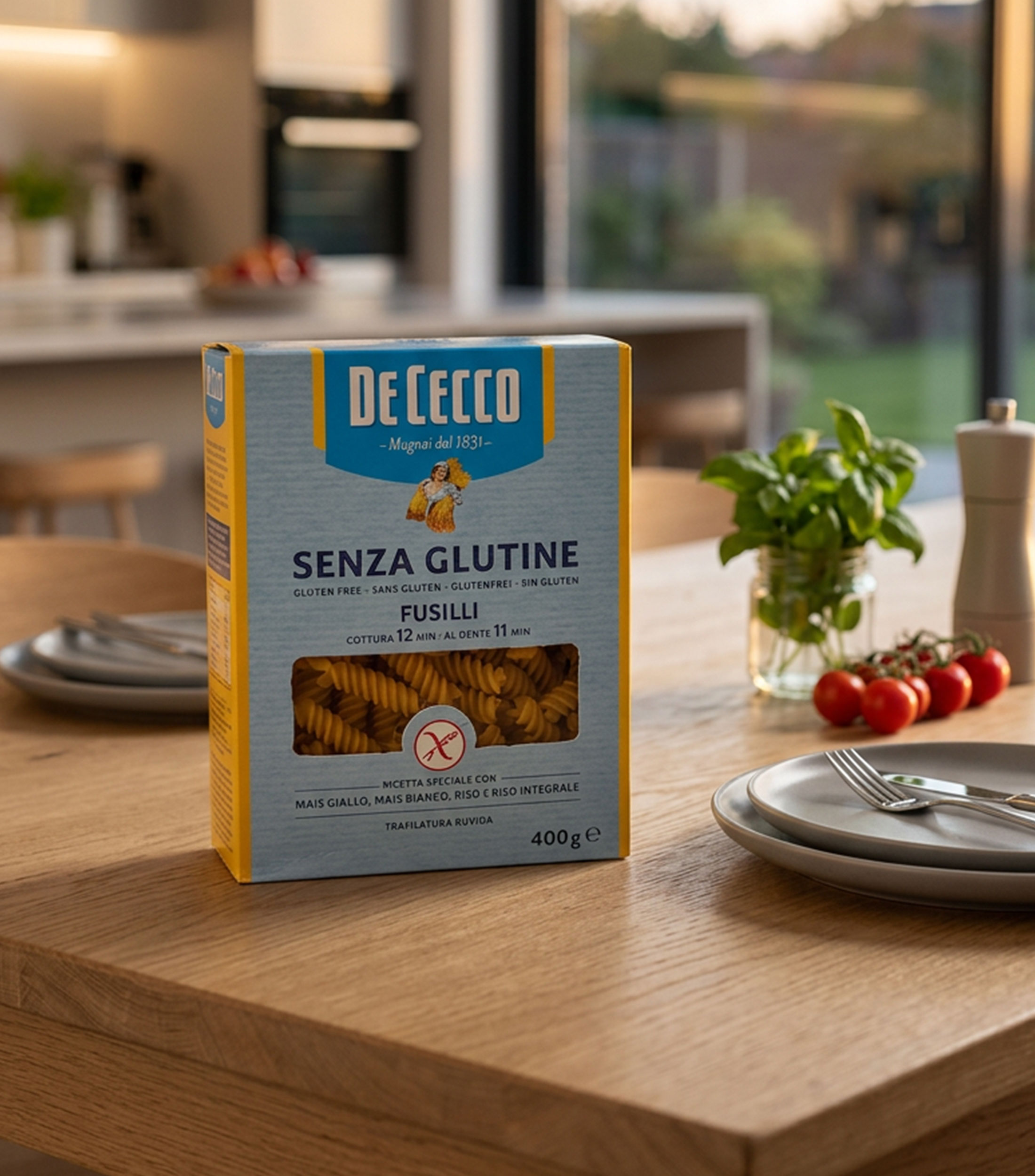Pasta fusilli sin gluten, 400 gr