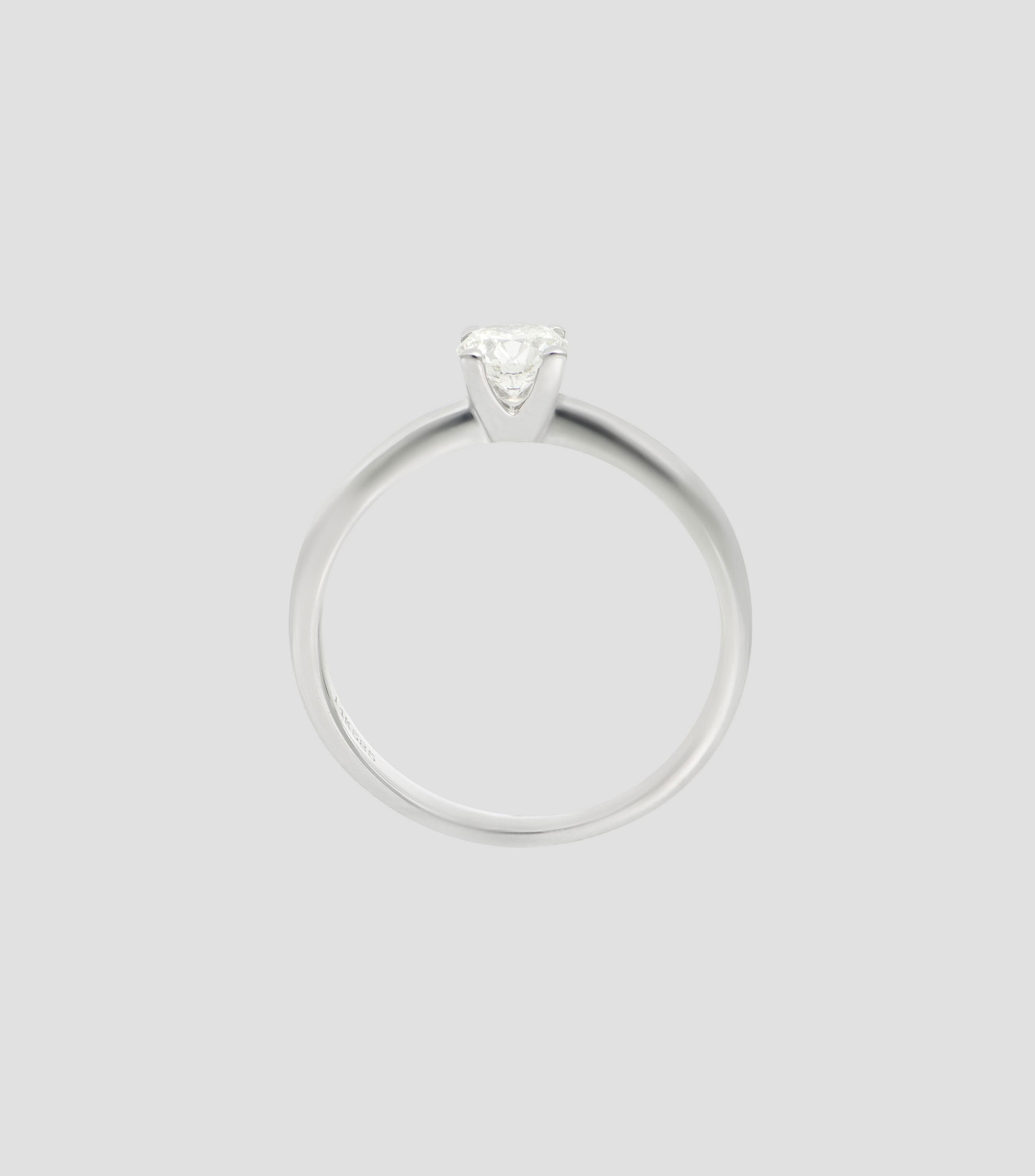 Anillo de Compromiso en Oro Blanco de 14 Kilates con Diamante Mujer