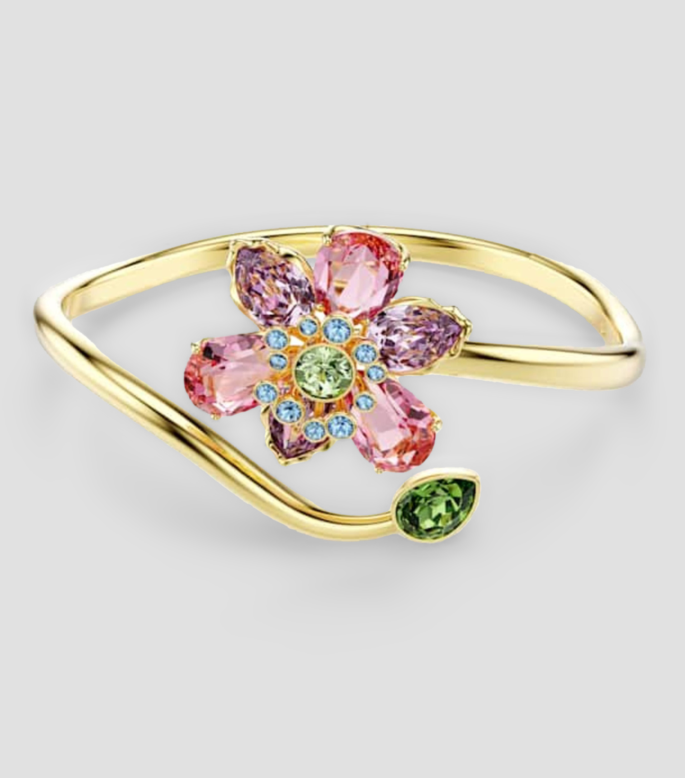 Brazalete Idyllia flor con cristales Mujer