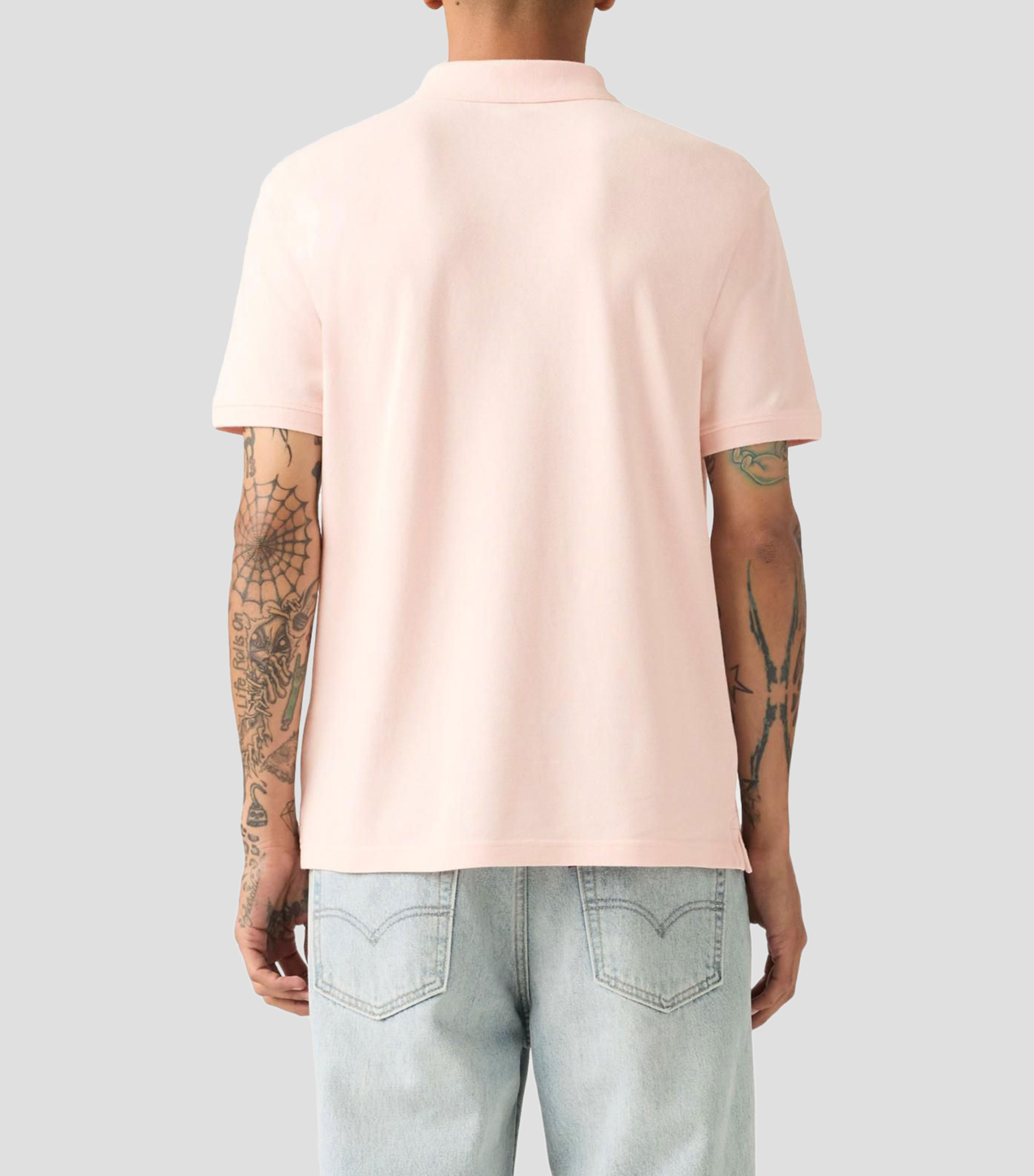 Playera tipo polo manga corta liso Hombre