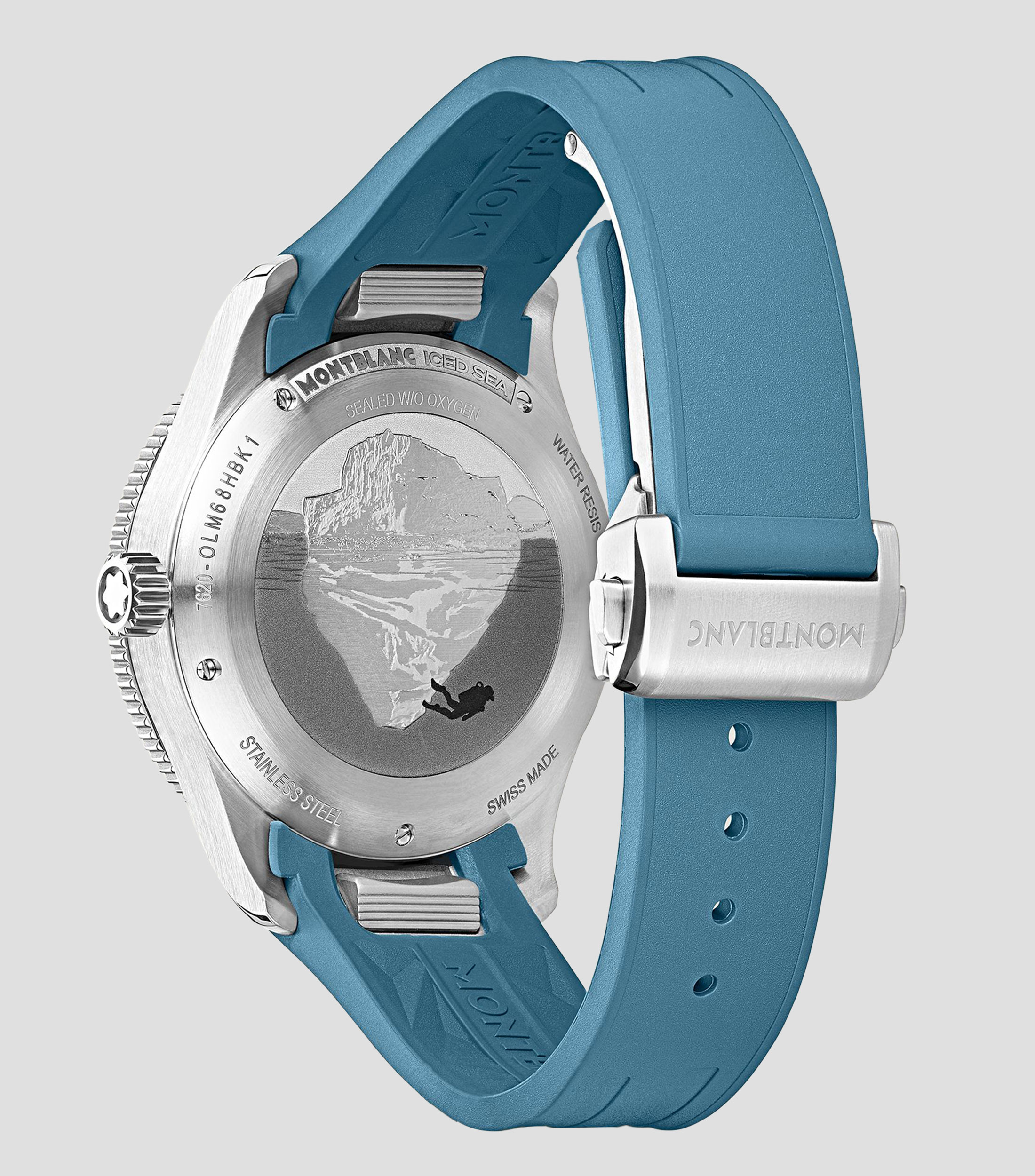Reloj Unisex Iced Sea Automatic Date 0 Oxygen Casual, Plateado, Azul