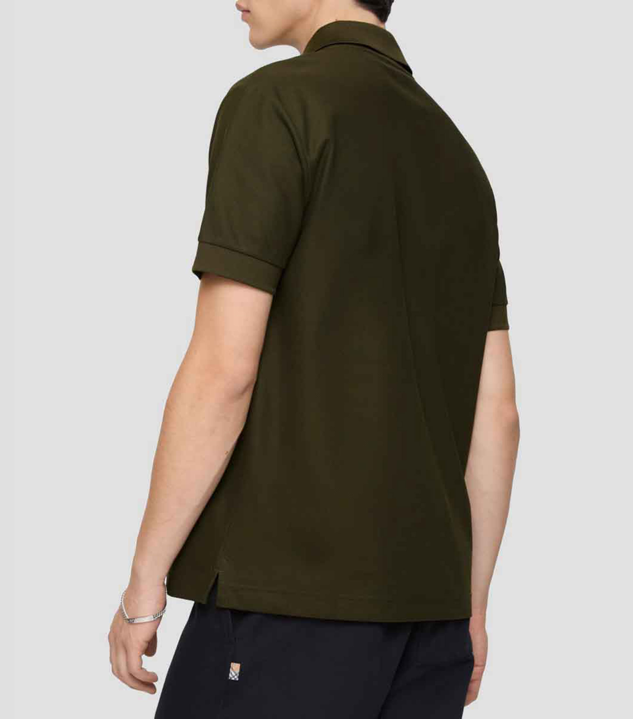 Playera tipo polo manga corta liso Hombre