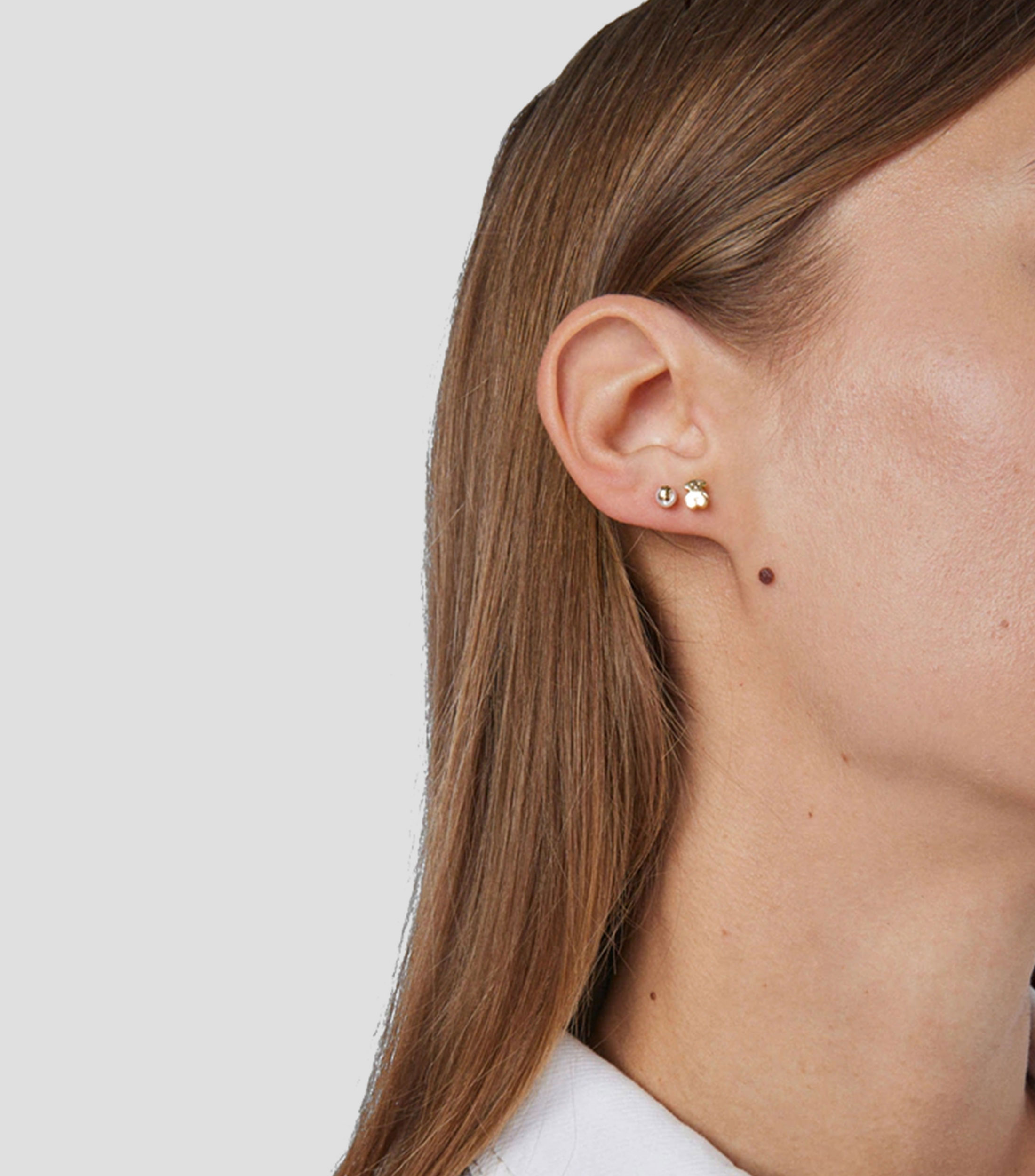 Aretes en oro 18 Kts con diamantes Mujer