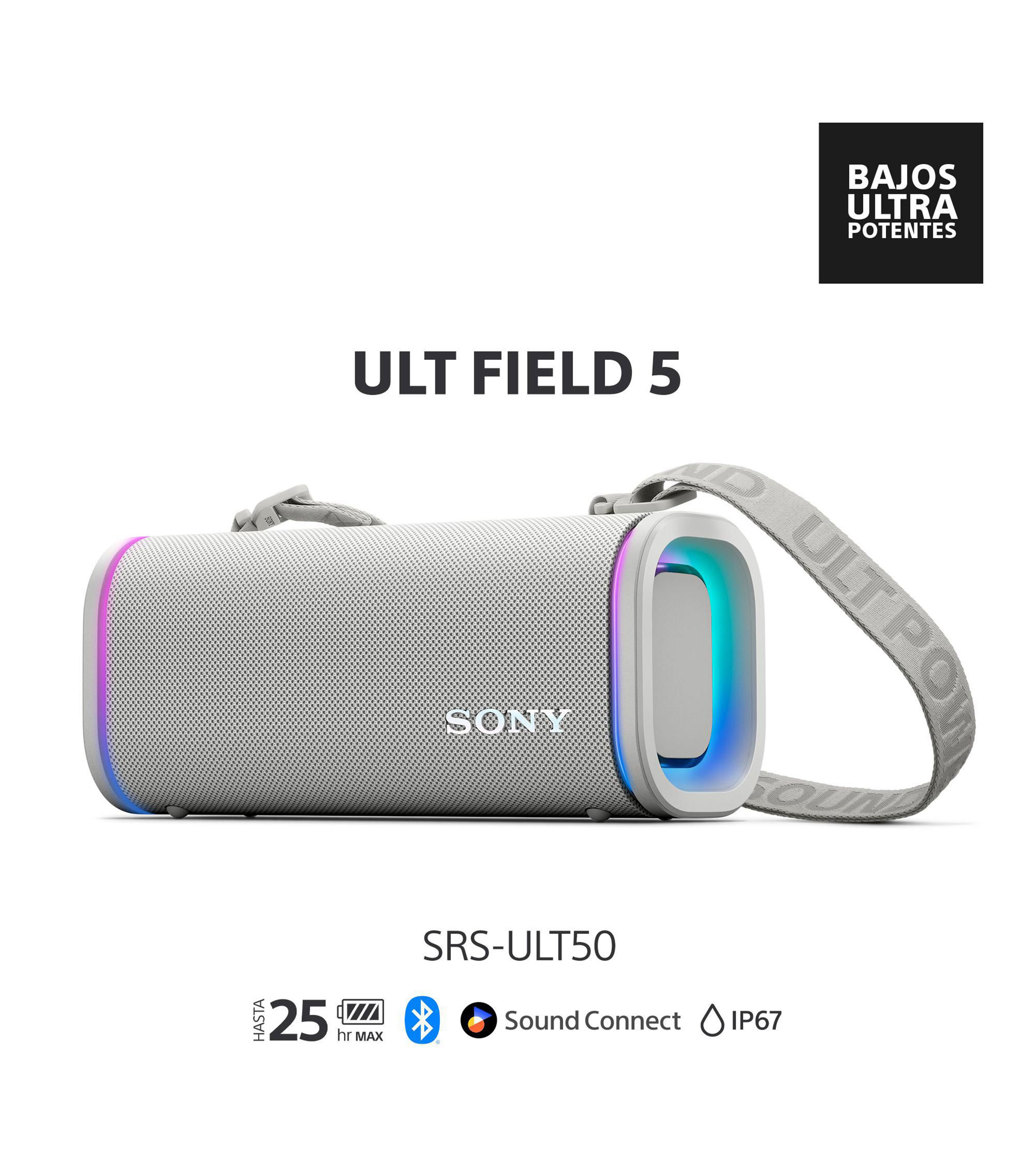 Bocina Portátil Inalámbrica Bluetooth ULT Field 5 Blanca
