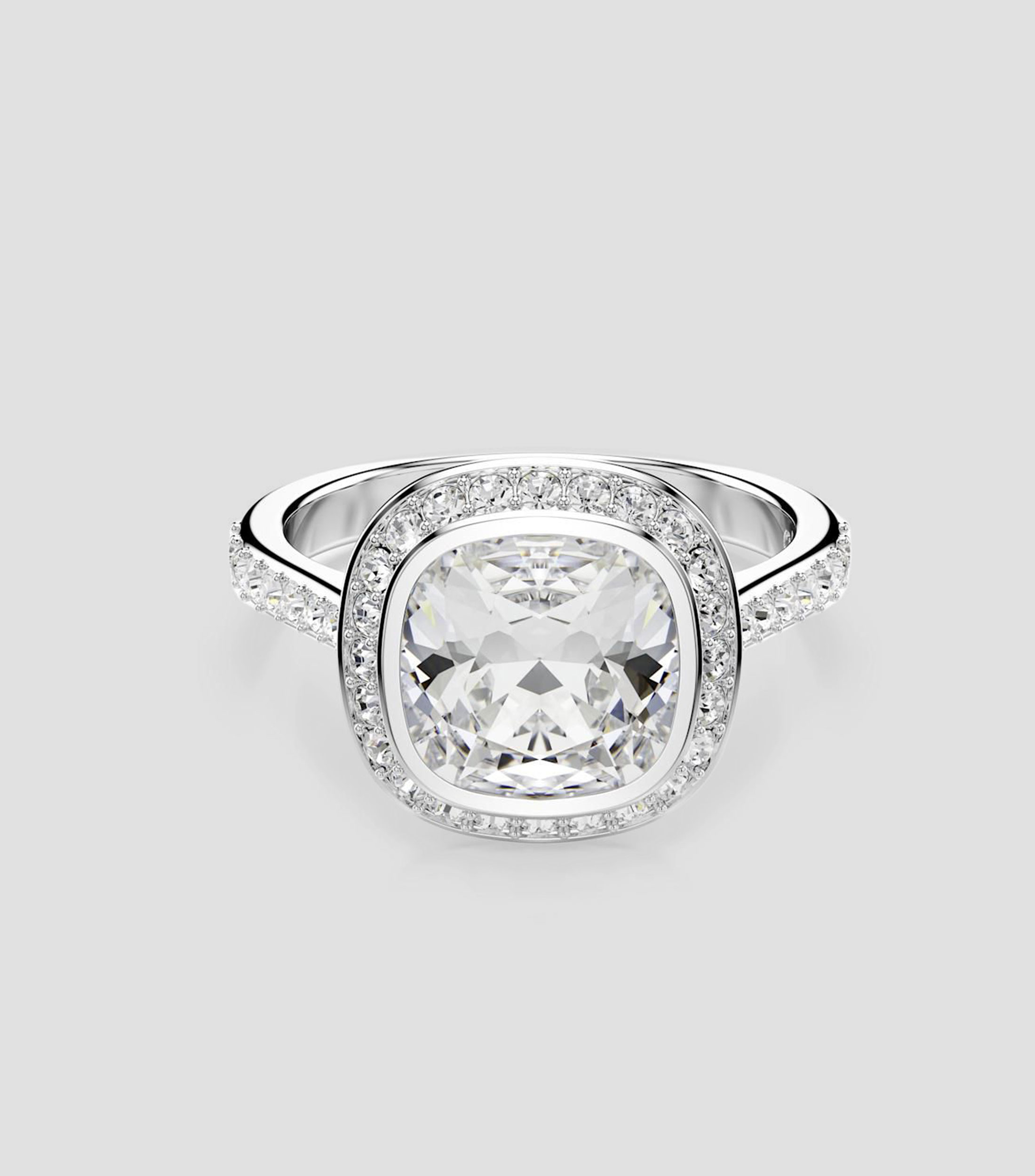 Anillo Una Angelic con cristal Cushion y pavé Mujer