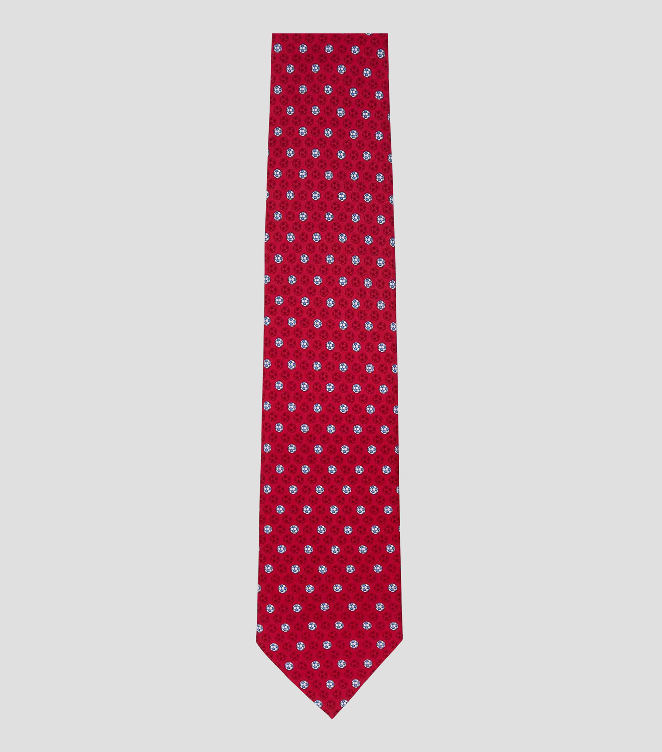 Corbata ancha en seda roja estampada