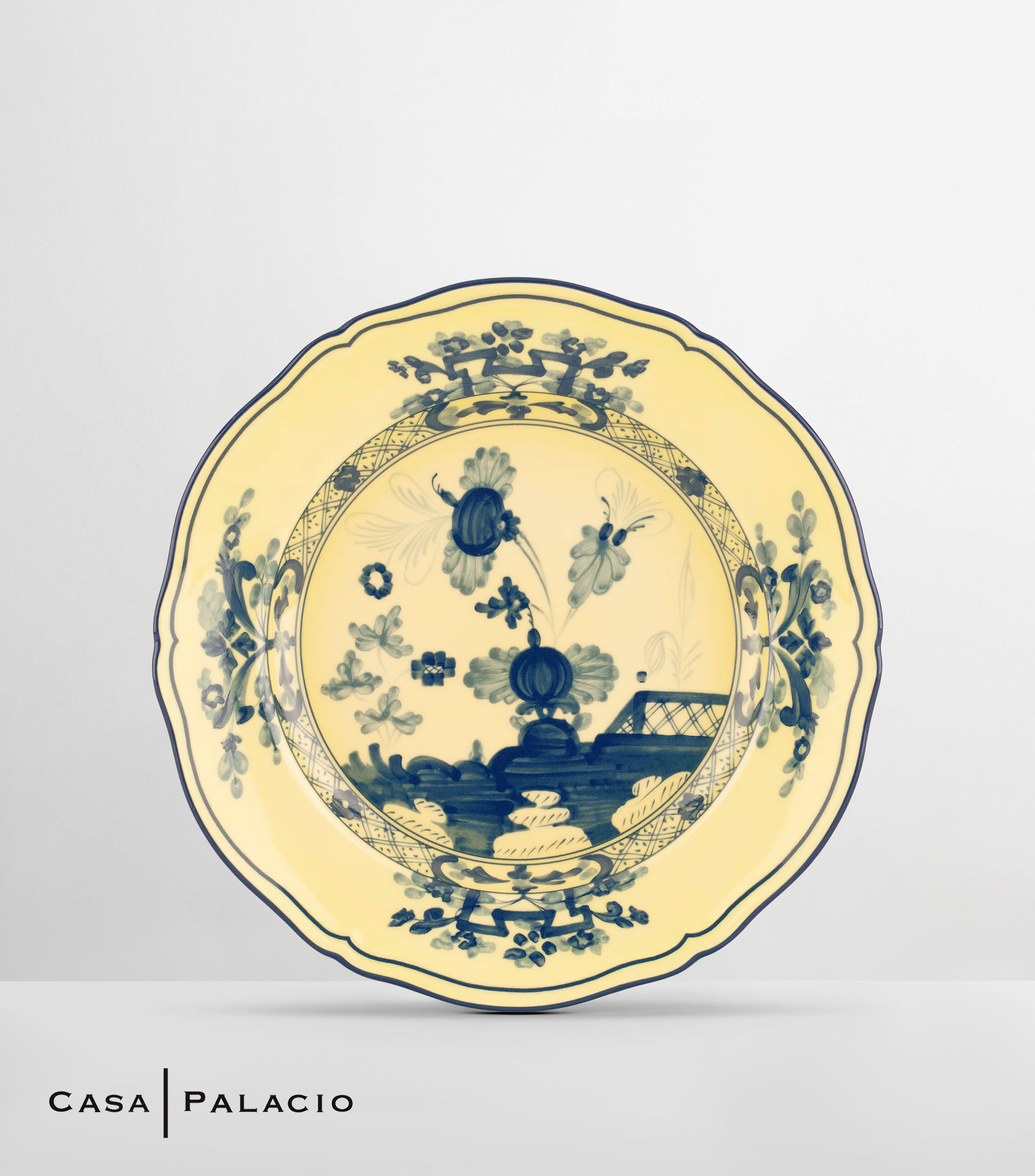 Plato para ensalada Oriente Italiano Citrino en porcelana