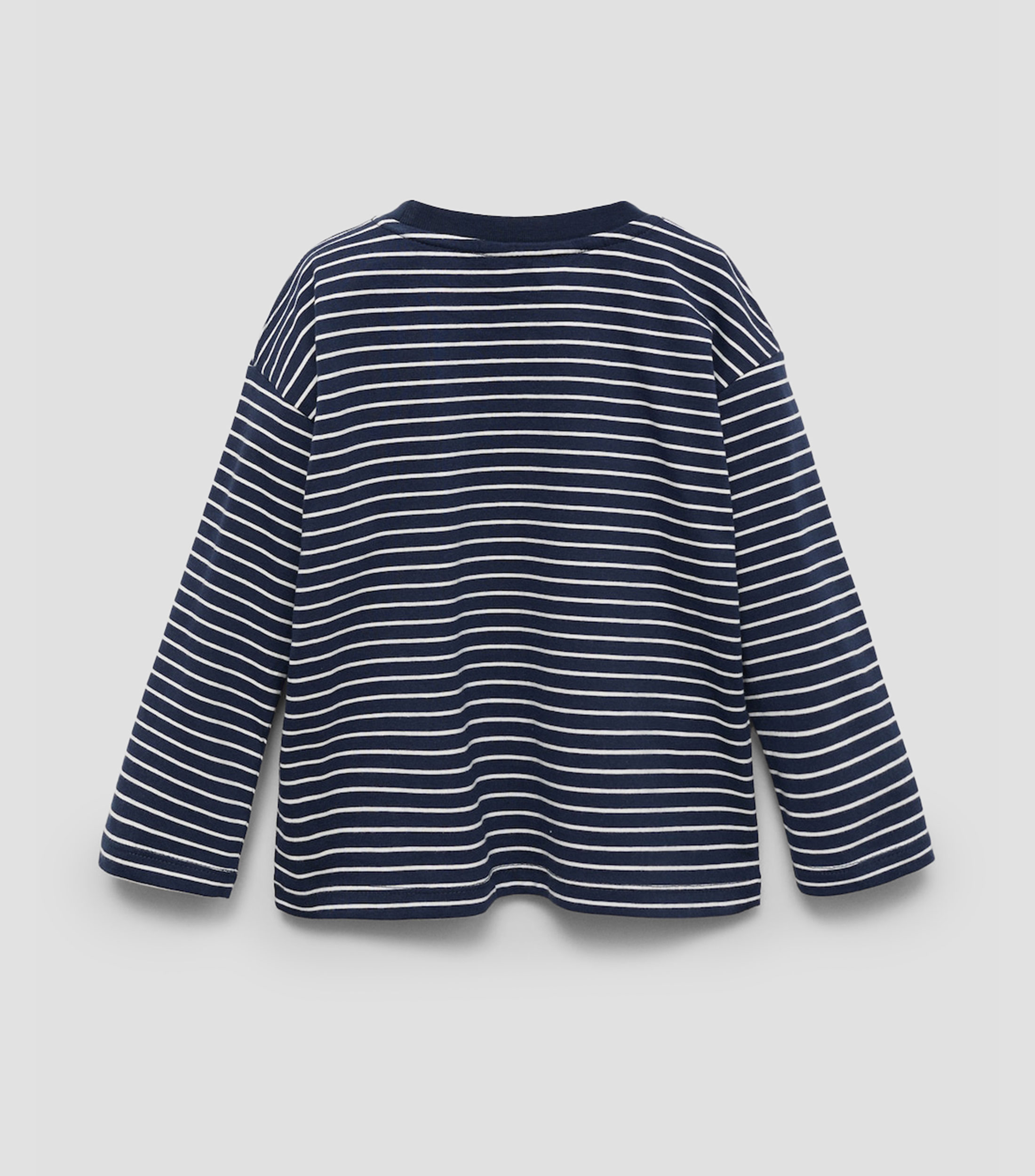 Playera cuello redondo manga larga con rayas Nino