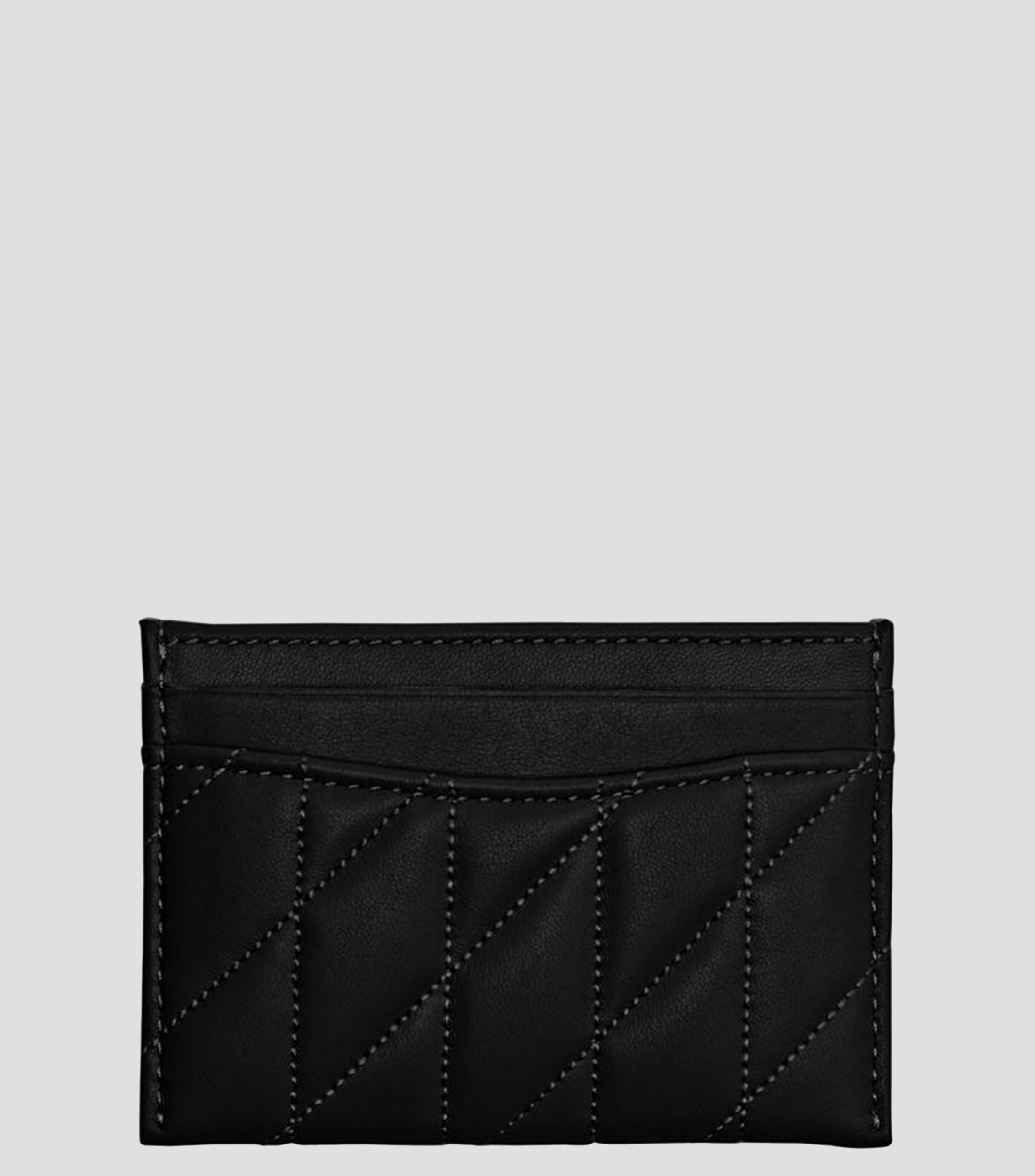 Tarjetero en piel negro Essential liso Mujer