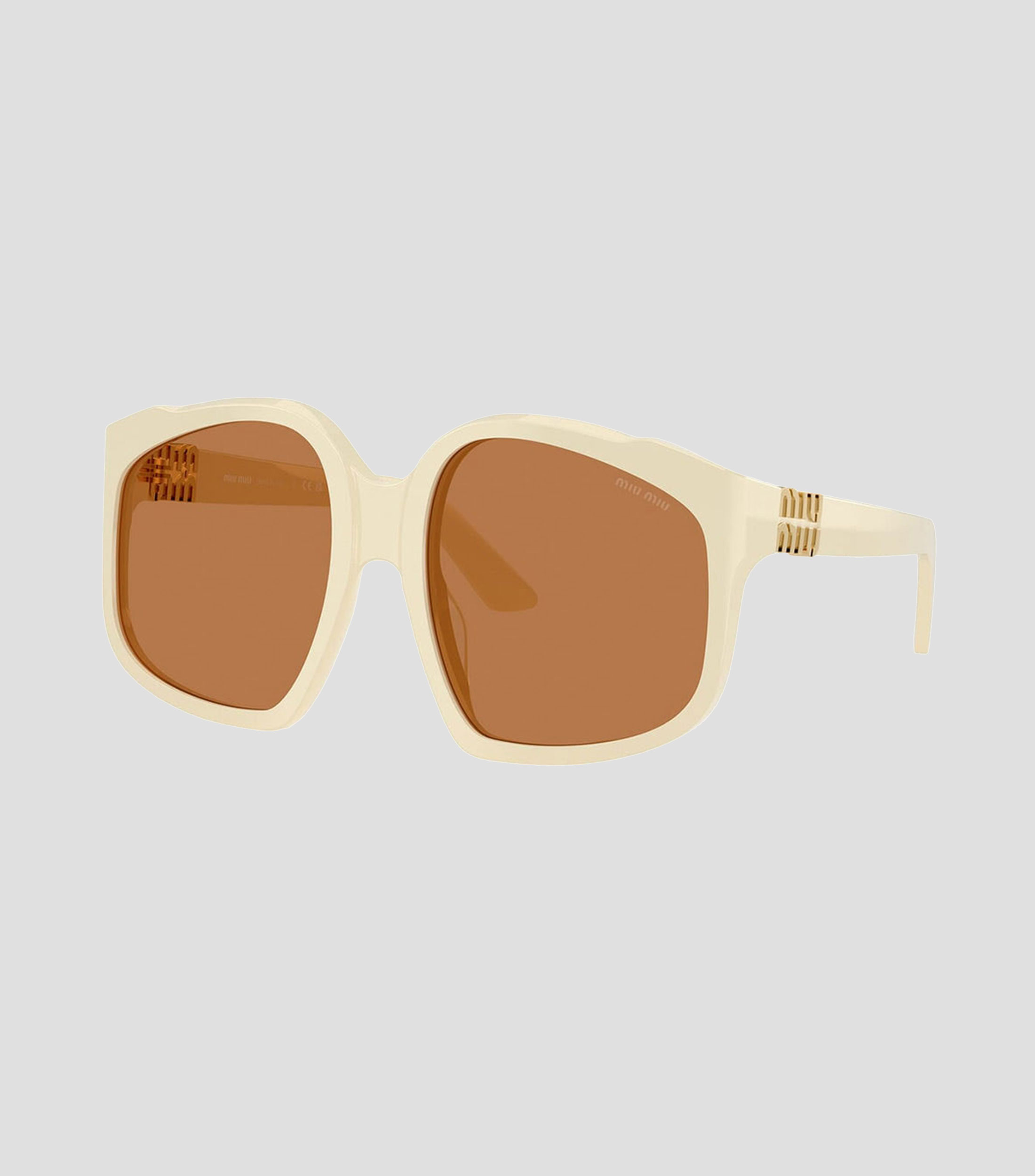 Lentes de sol irregulares blanco Mujer