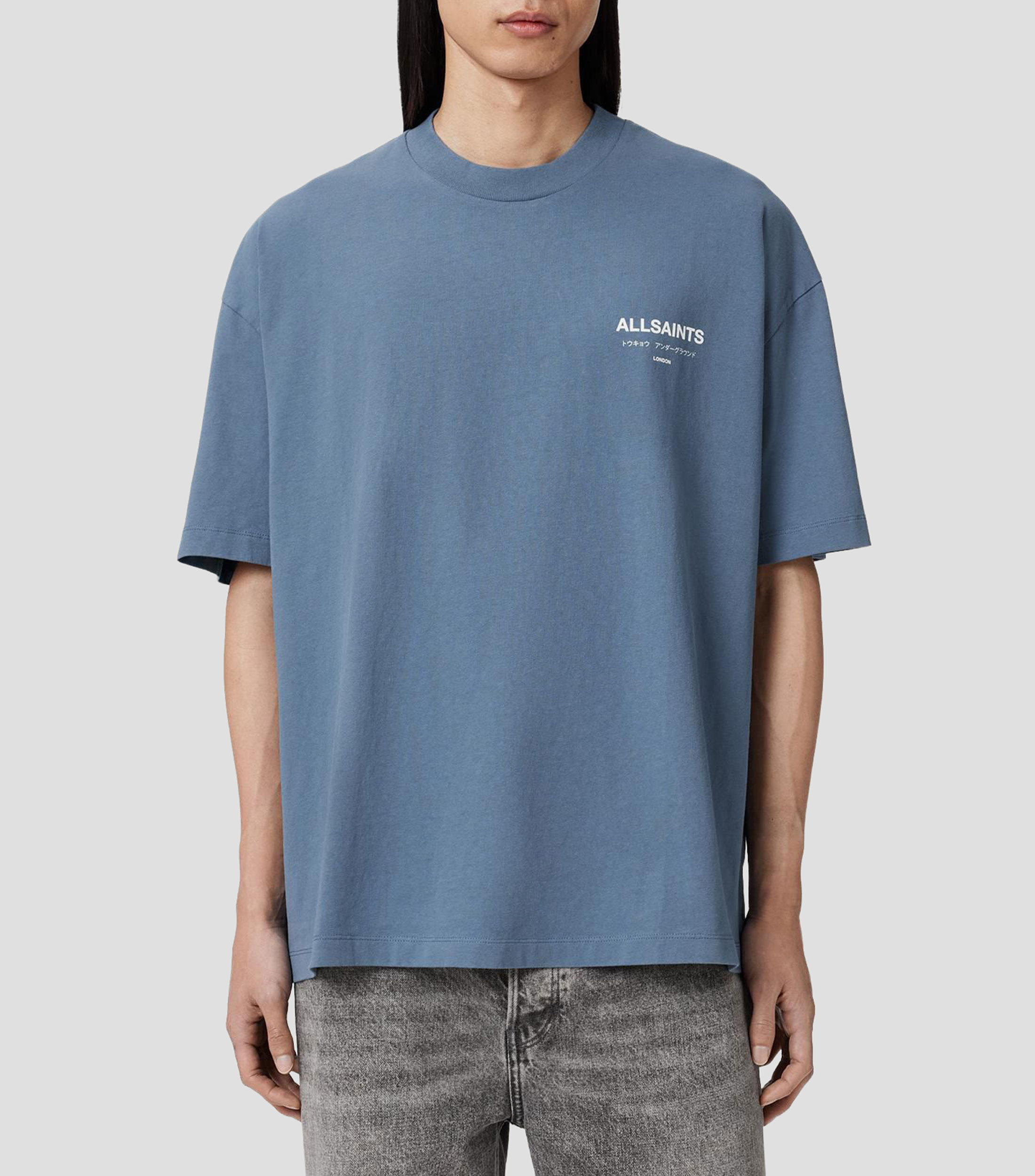 Playera de cuello redondo con manga corta estampada Hombre