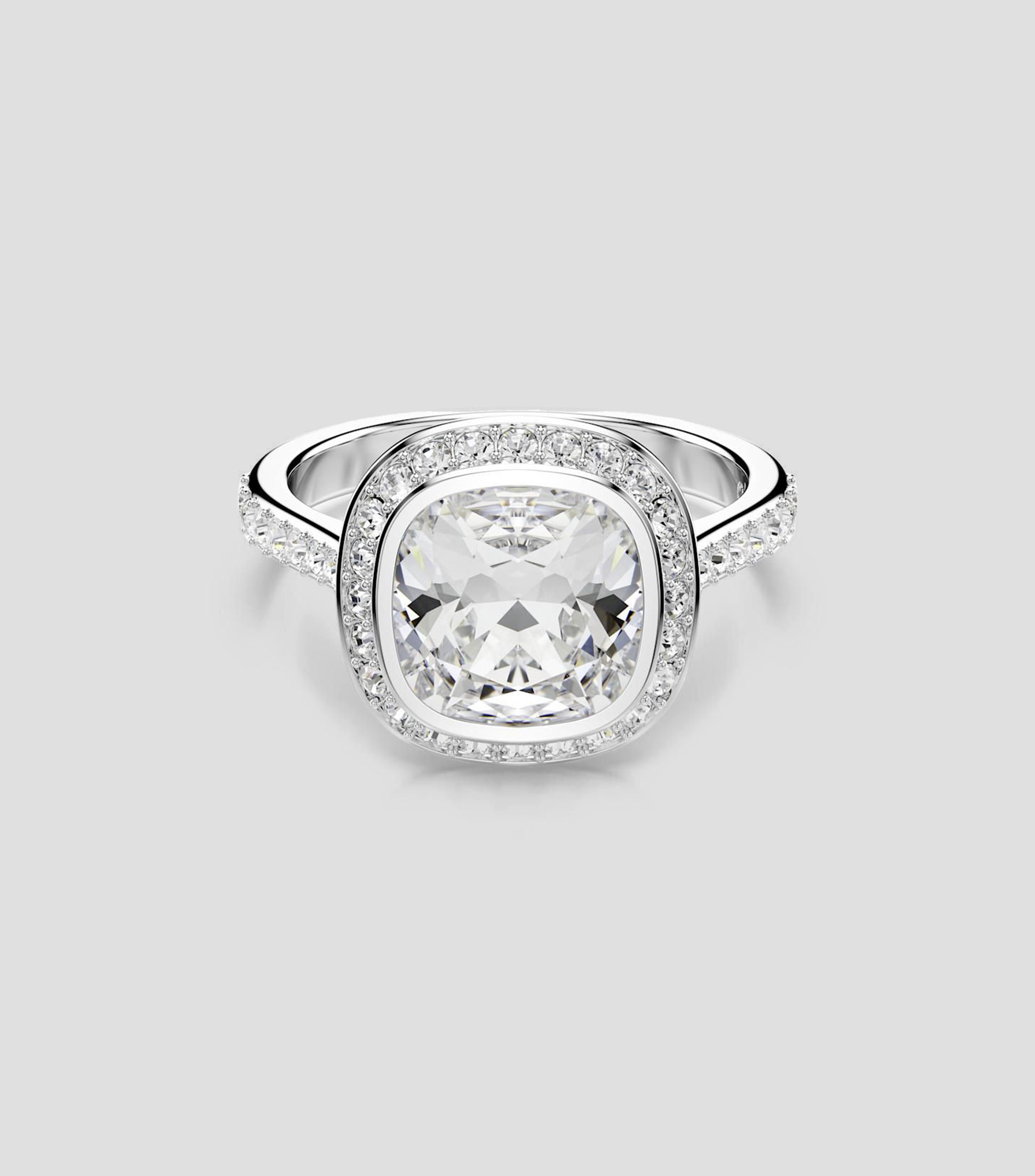 Anillo Una Angelic con cristal Cushion y pavé Mujer