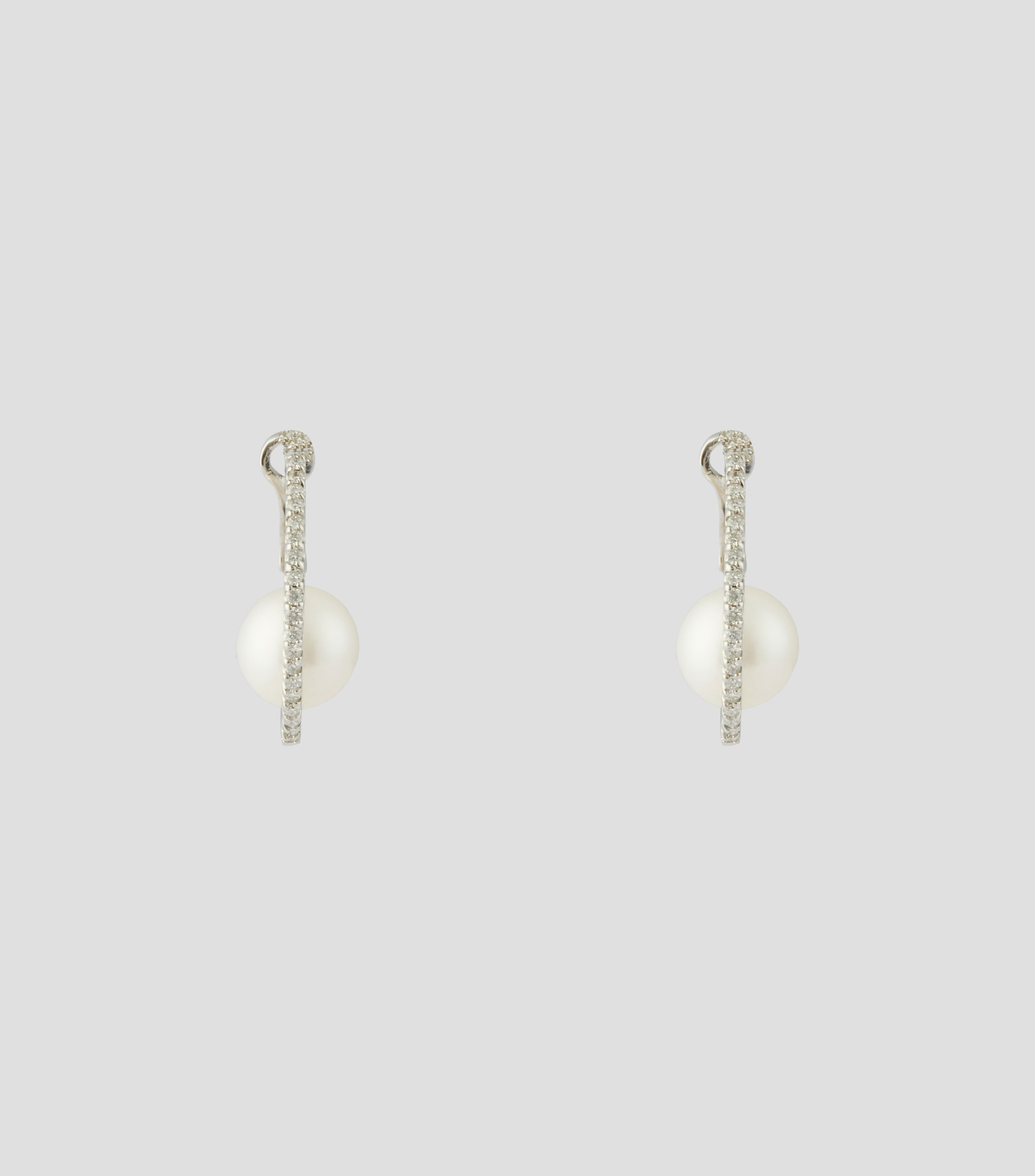 Aretes en Oro Blanco de 14 Kilates Mujer