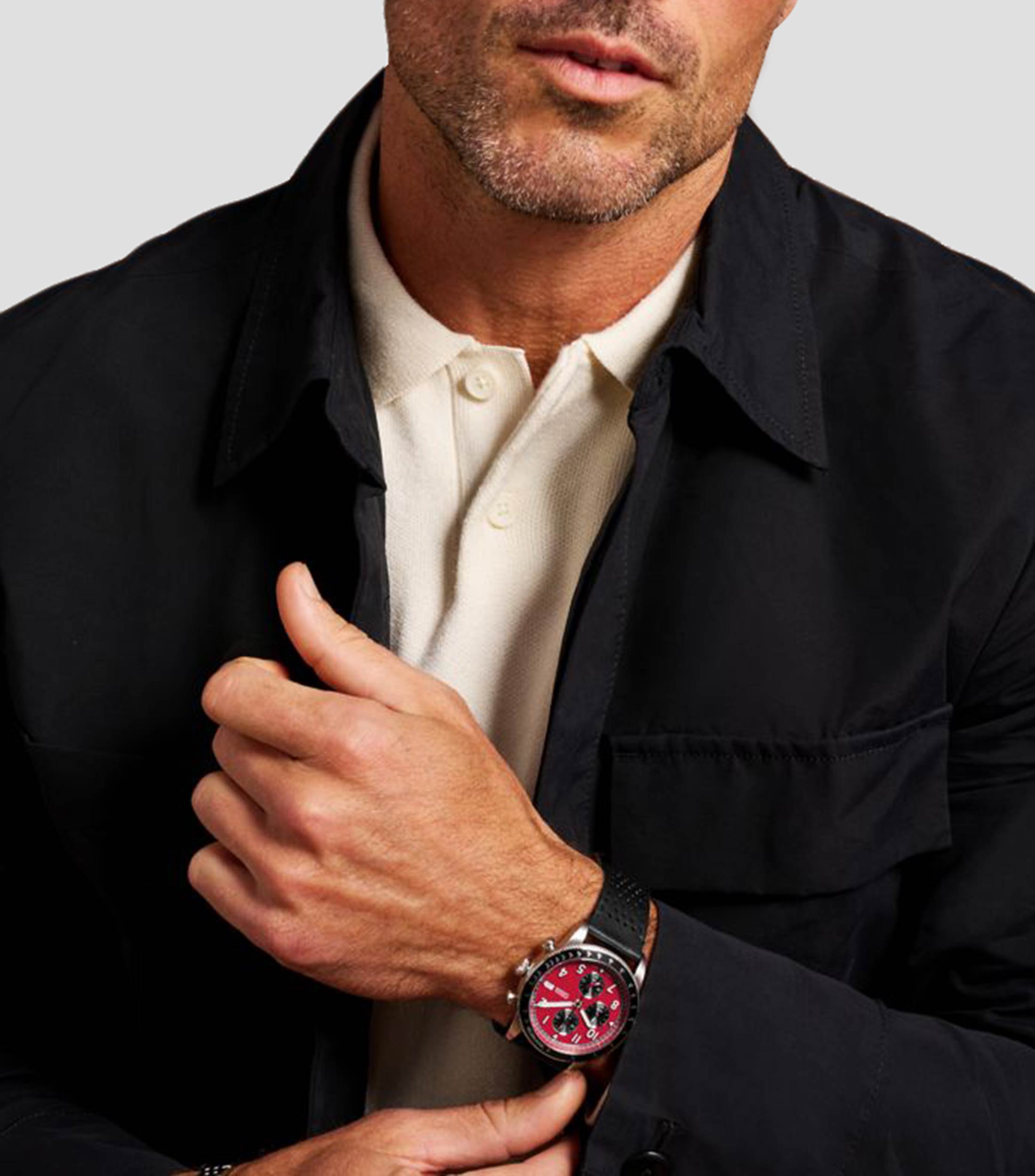 Reloj para Hombre Sport Tourer casual plateado, negro