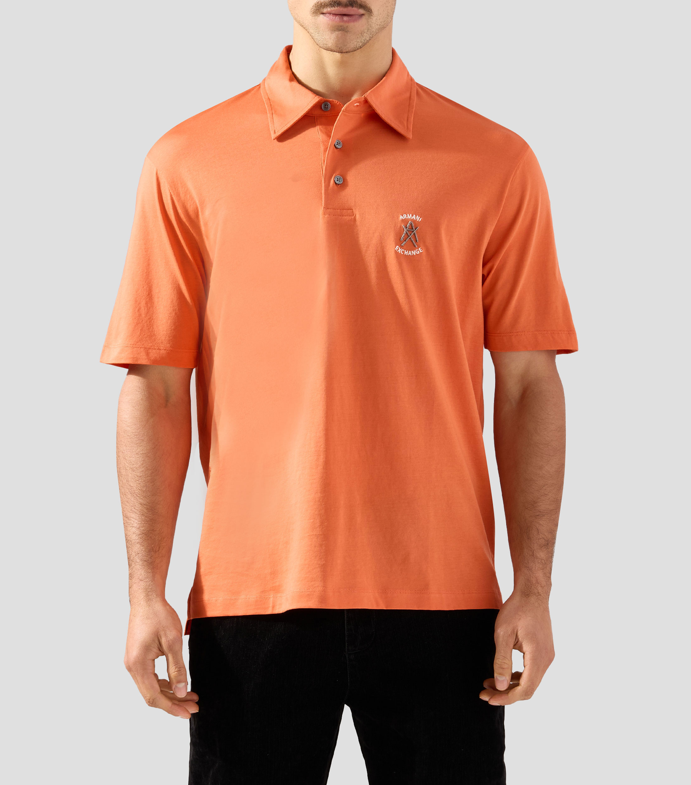 Playera tipo polo manga corta lisa Hombre