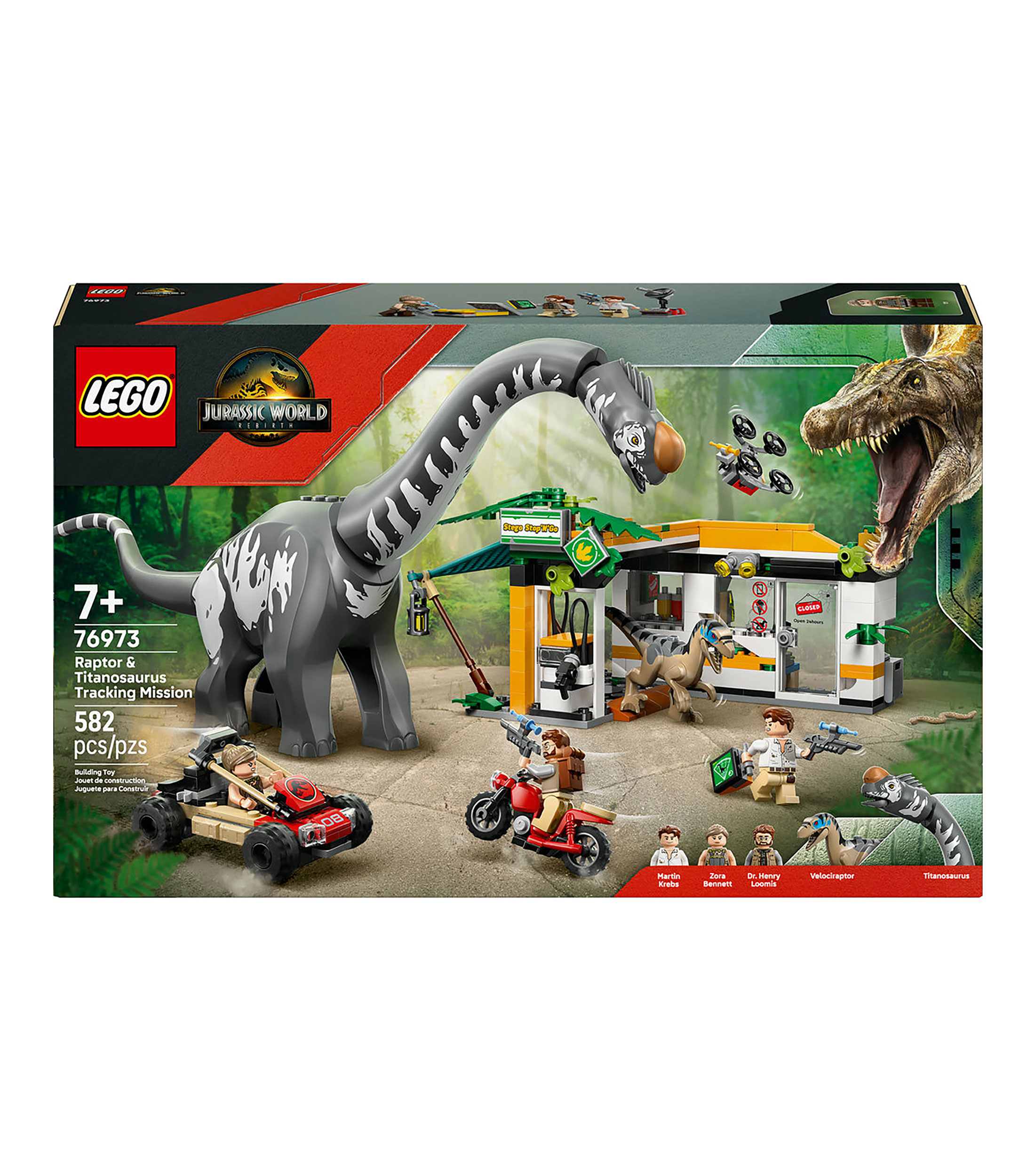 Lego Jurassic World Misión de Seguimiento Raptor y Titanosaurus 76973
