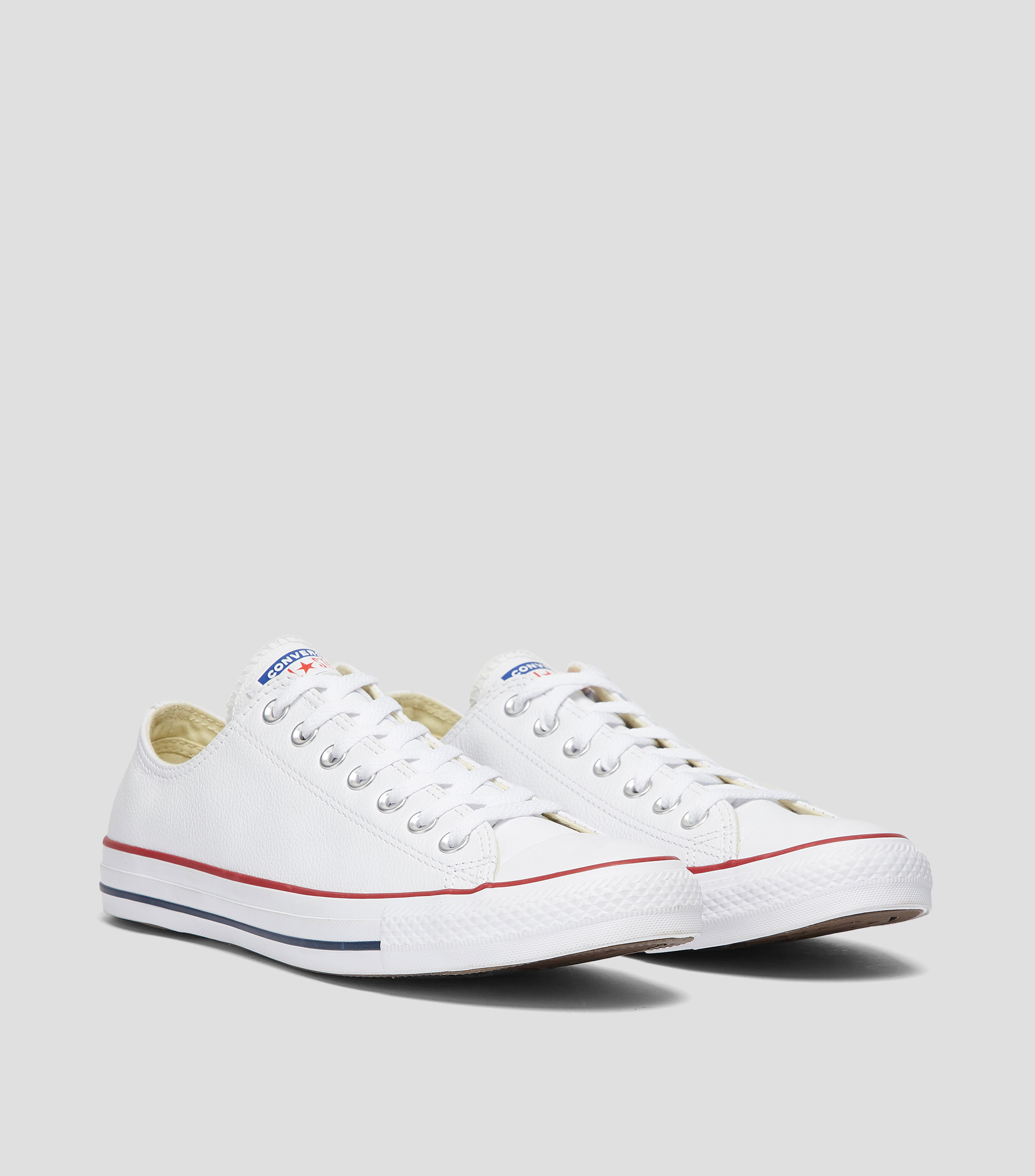 Tenis casuales en piel blanca Hombre