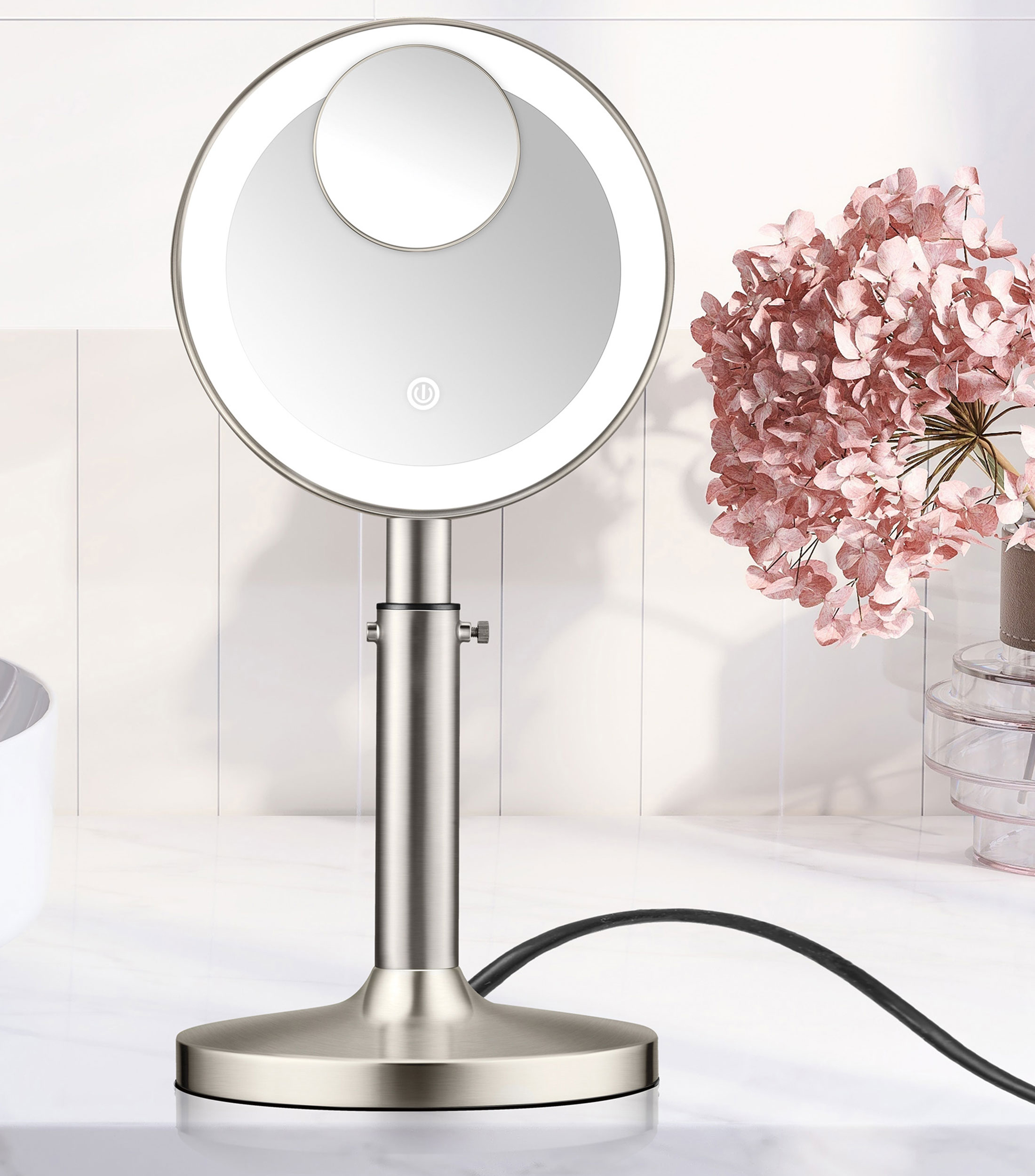 Espejo telescopico con luz LED