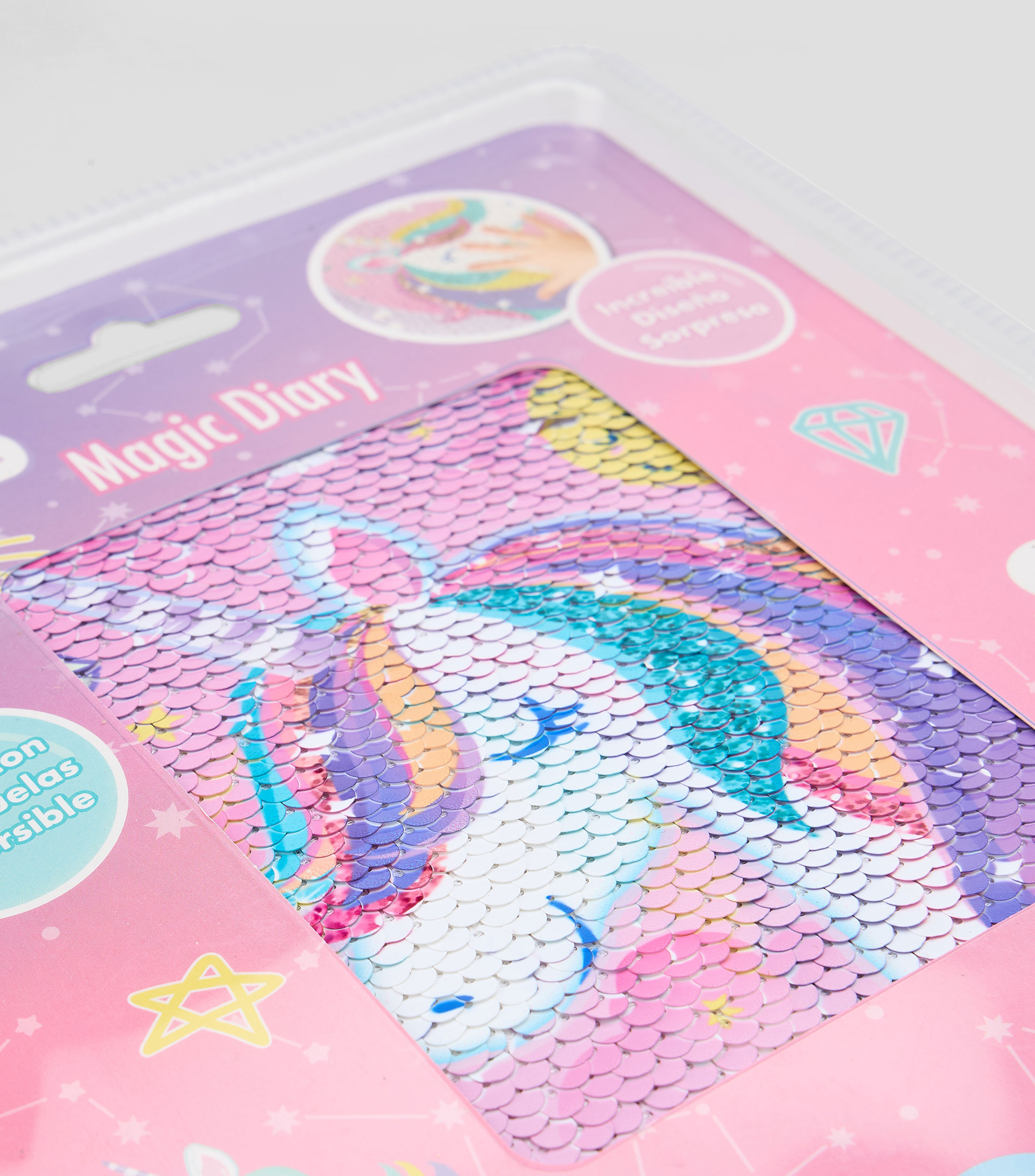 Diario con lentejuelas reversible y accesorios Unicorns and Rainbows