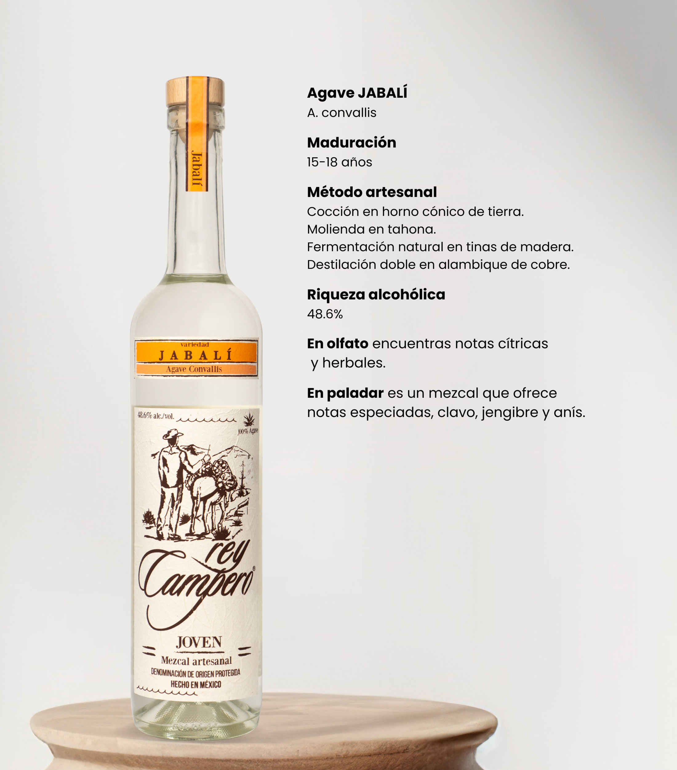 Mezcal Artesanal Jabalí, 750 ml