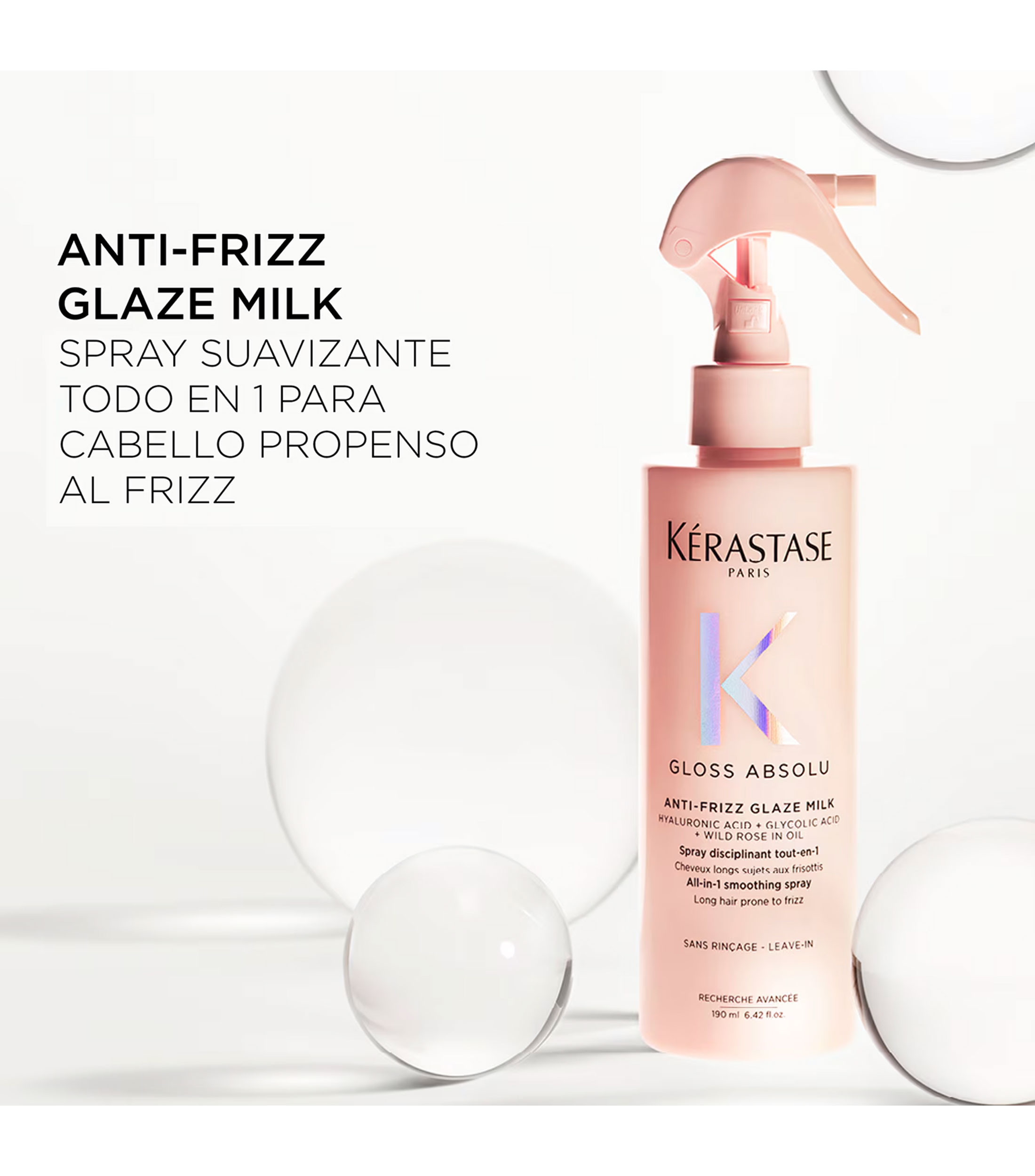 Spray Gloss Absolu suavizante para cabello largo con tendencia al frizz, 190 ml