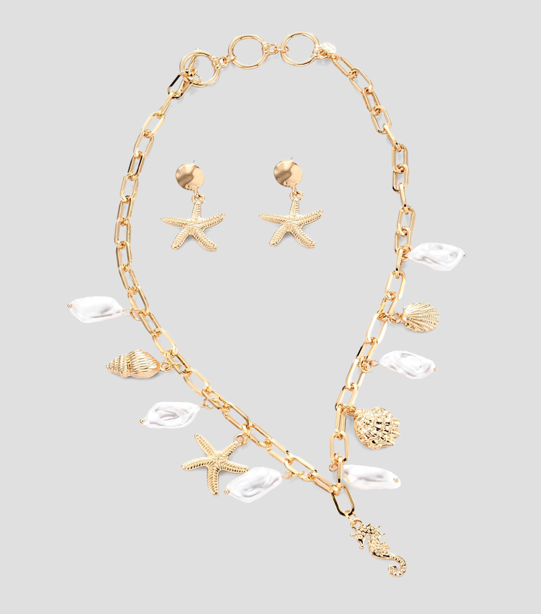 Set de collar y aretes Mujer