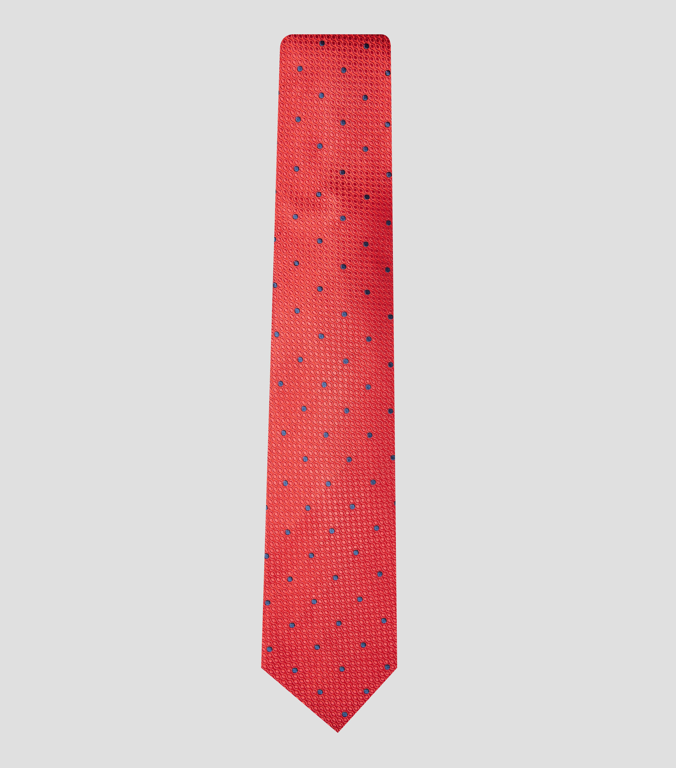 Corbata ancha en seda con polkadots