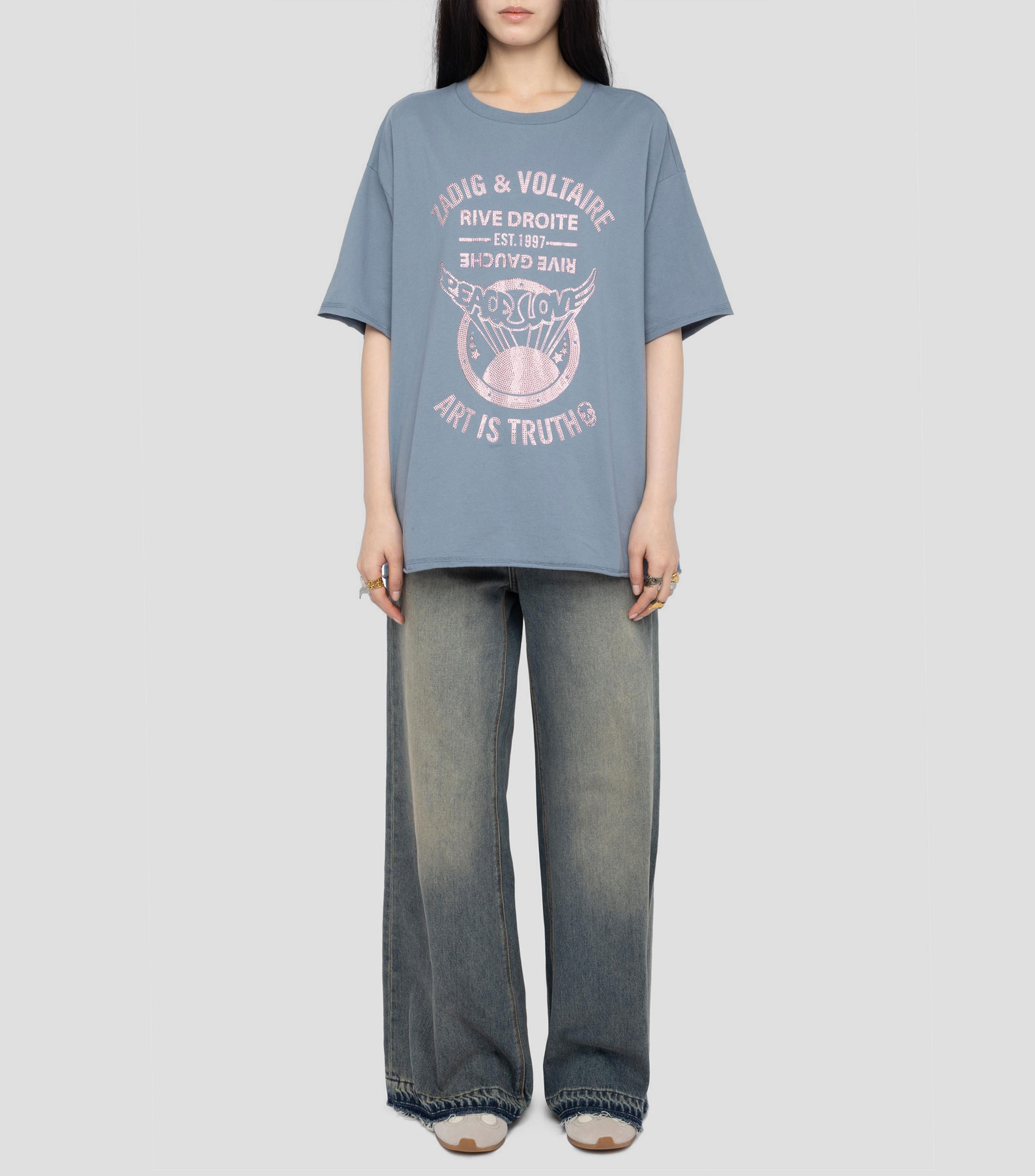 Playera cuello redondo manga corta fantasía Mujer