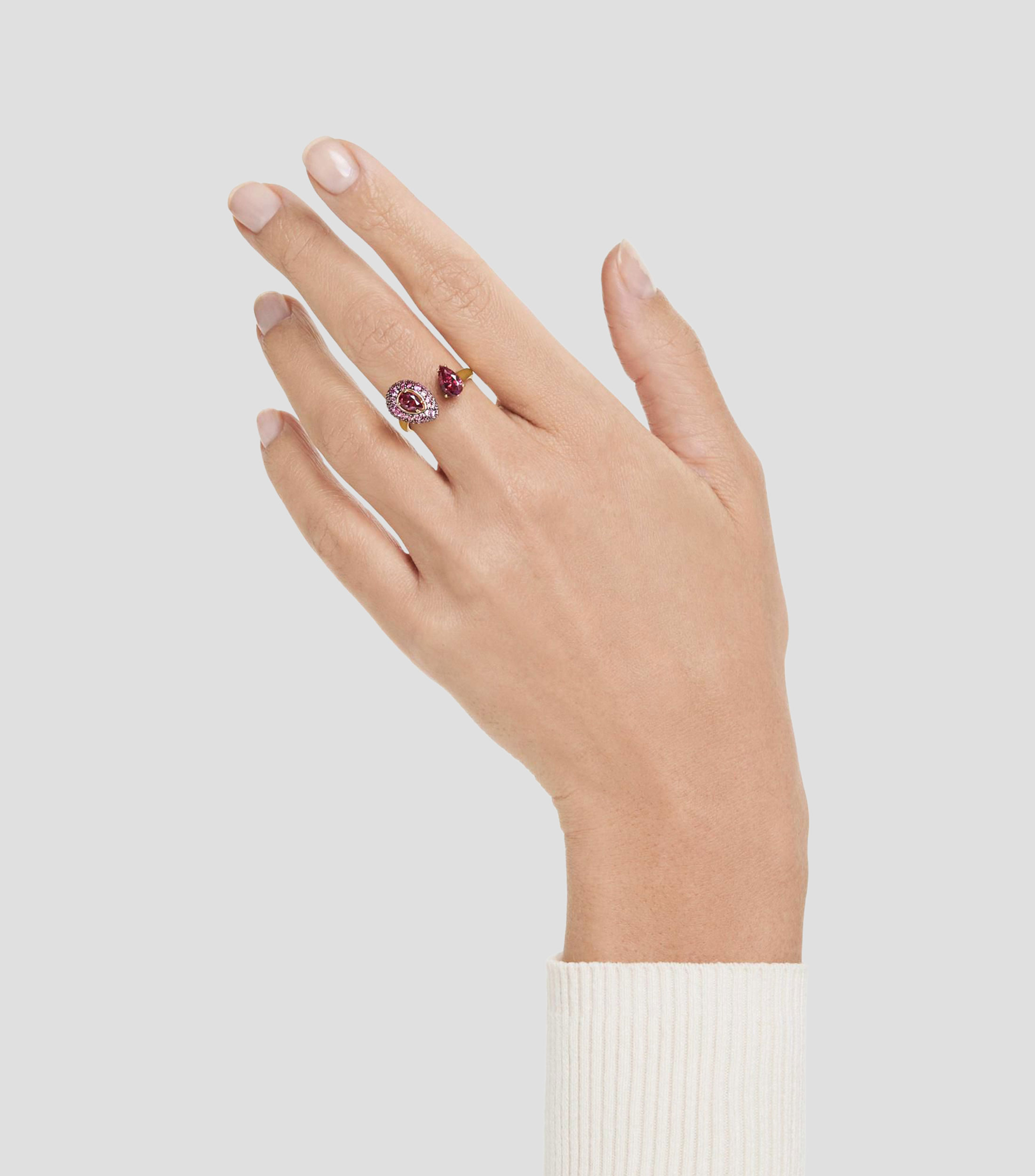 Anillo abierto Sublima con Swarovski Zirconia rojas Mujer