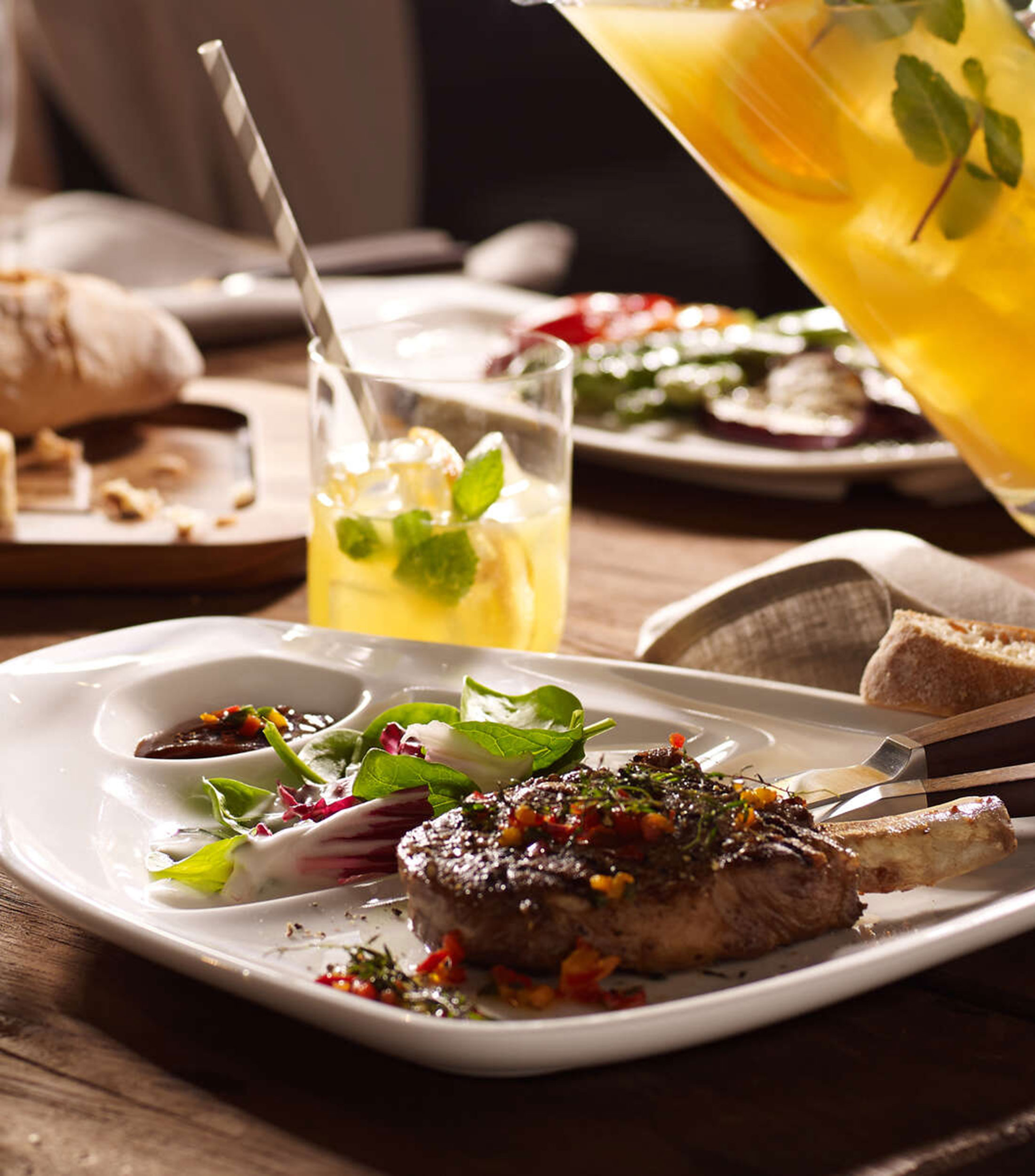 Set 2 Platos para Bistec BBQ Passion