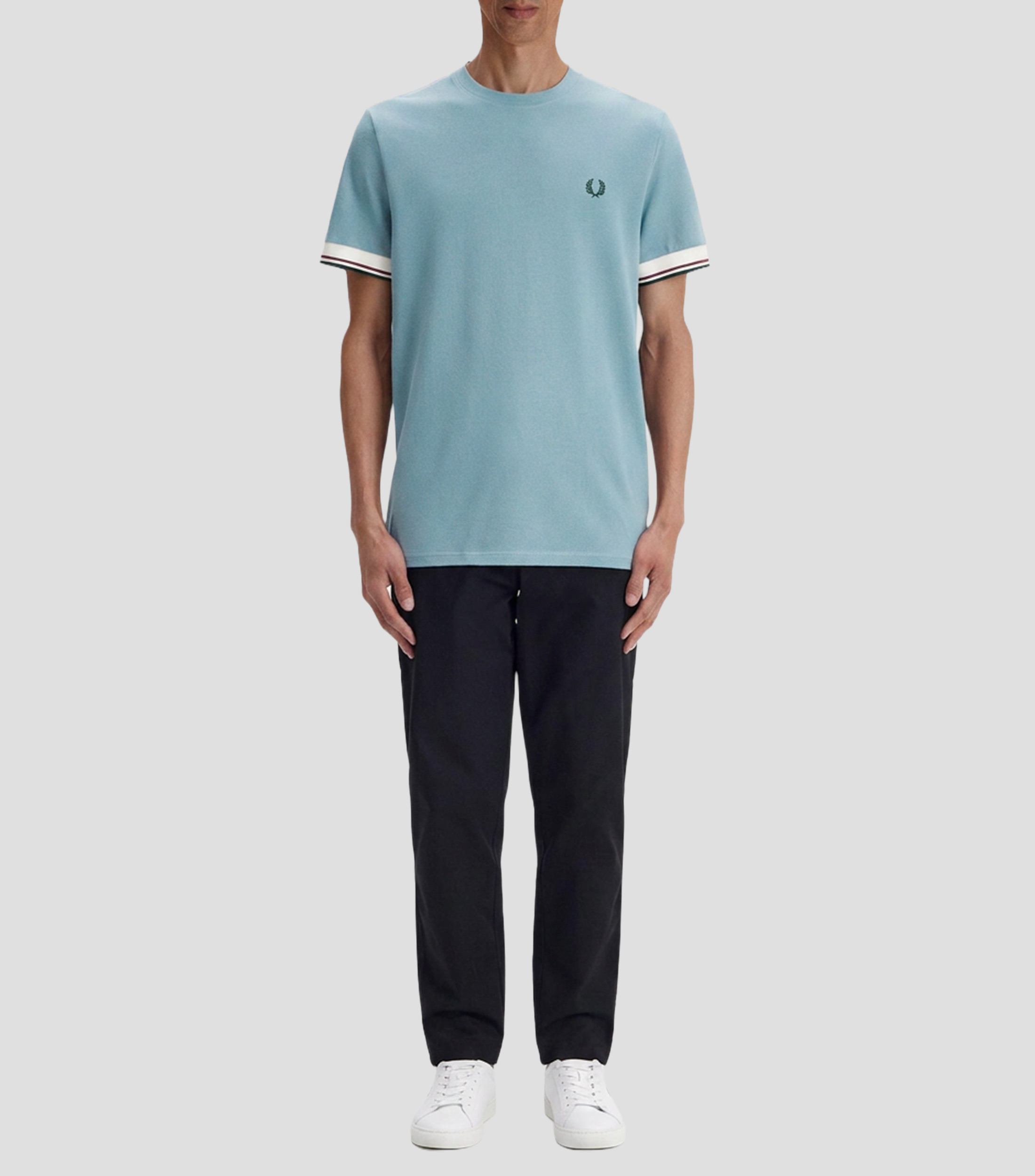 Playera cuello redondo manga corta lisa Hombre