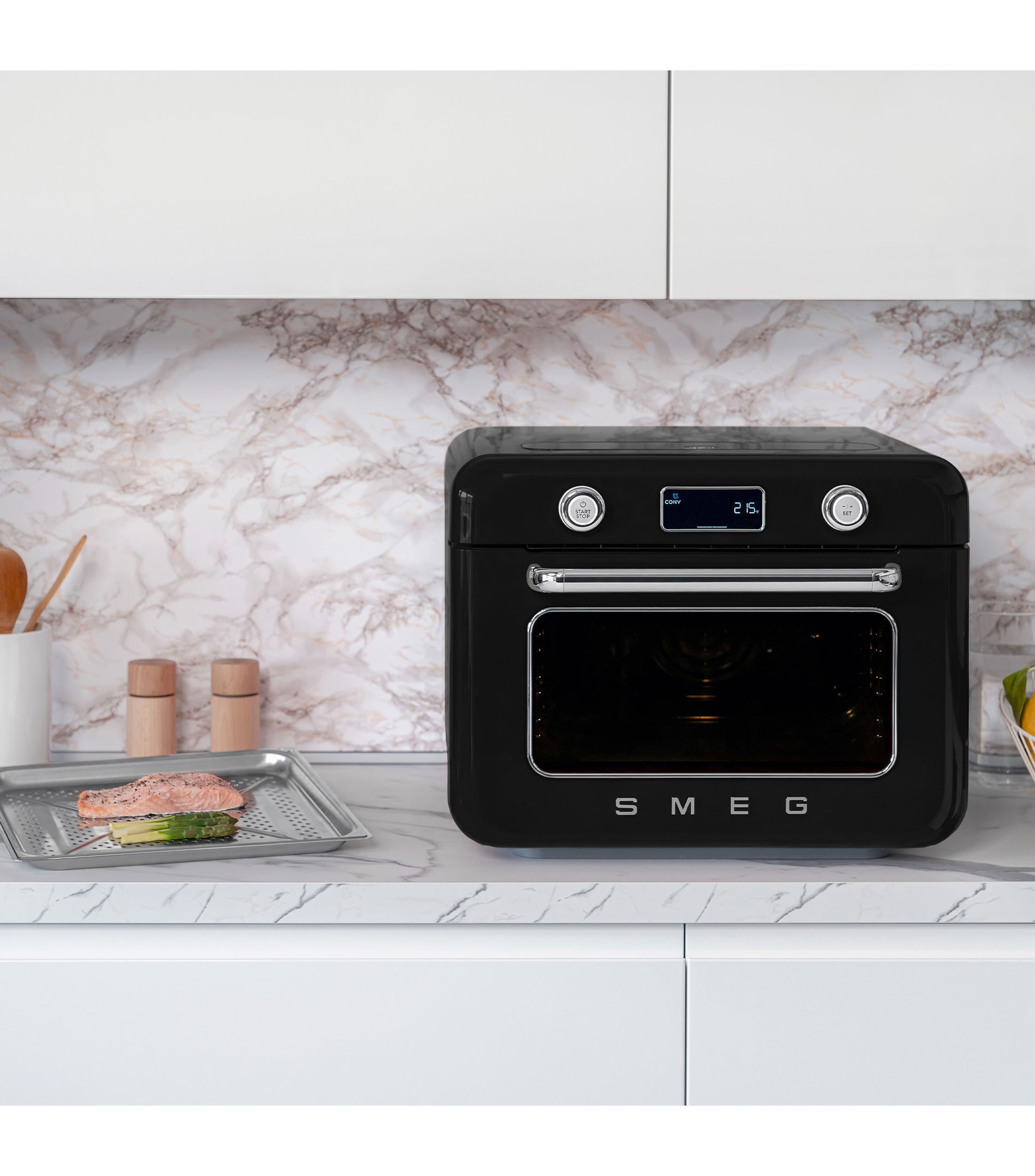 Horno Electrico de vapor, negro