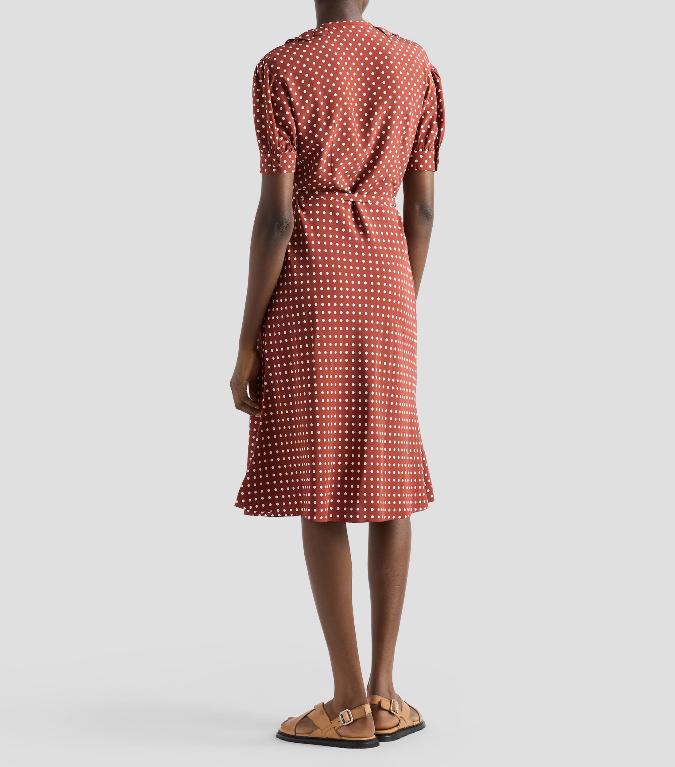 Vestido midi estampado Mujer