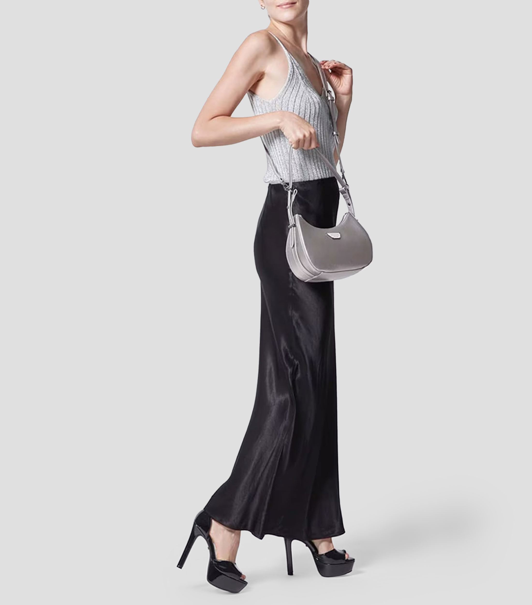 Bolsa Hobo con Logotipo Mujer