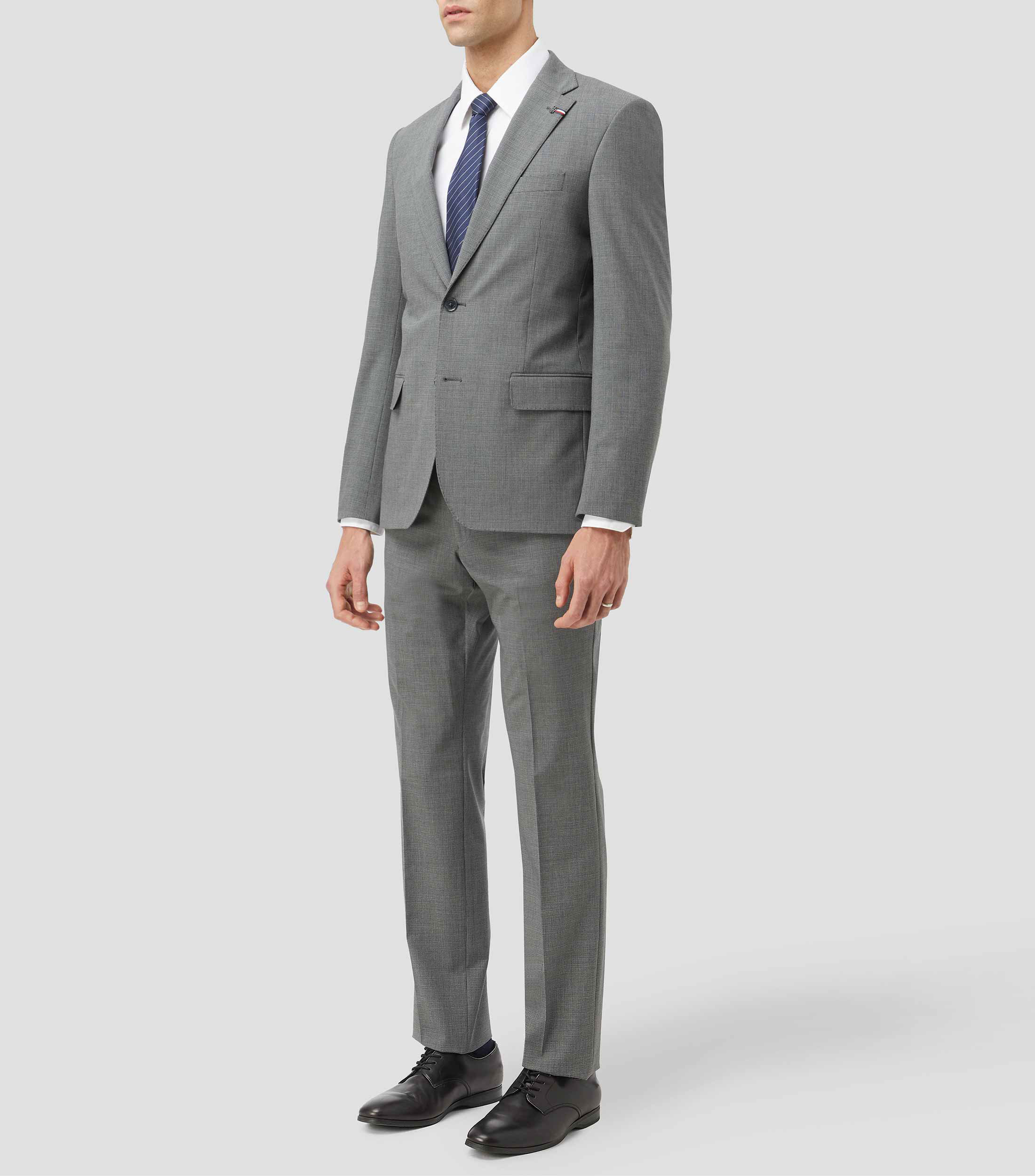 Traje de corte slim con microdiseño Hombre