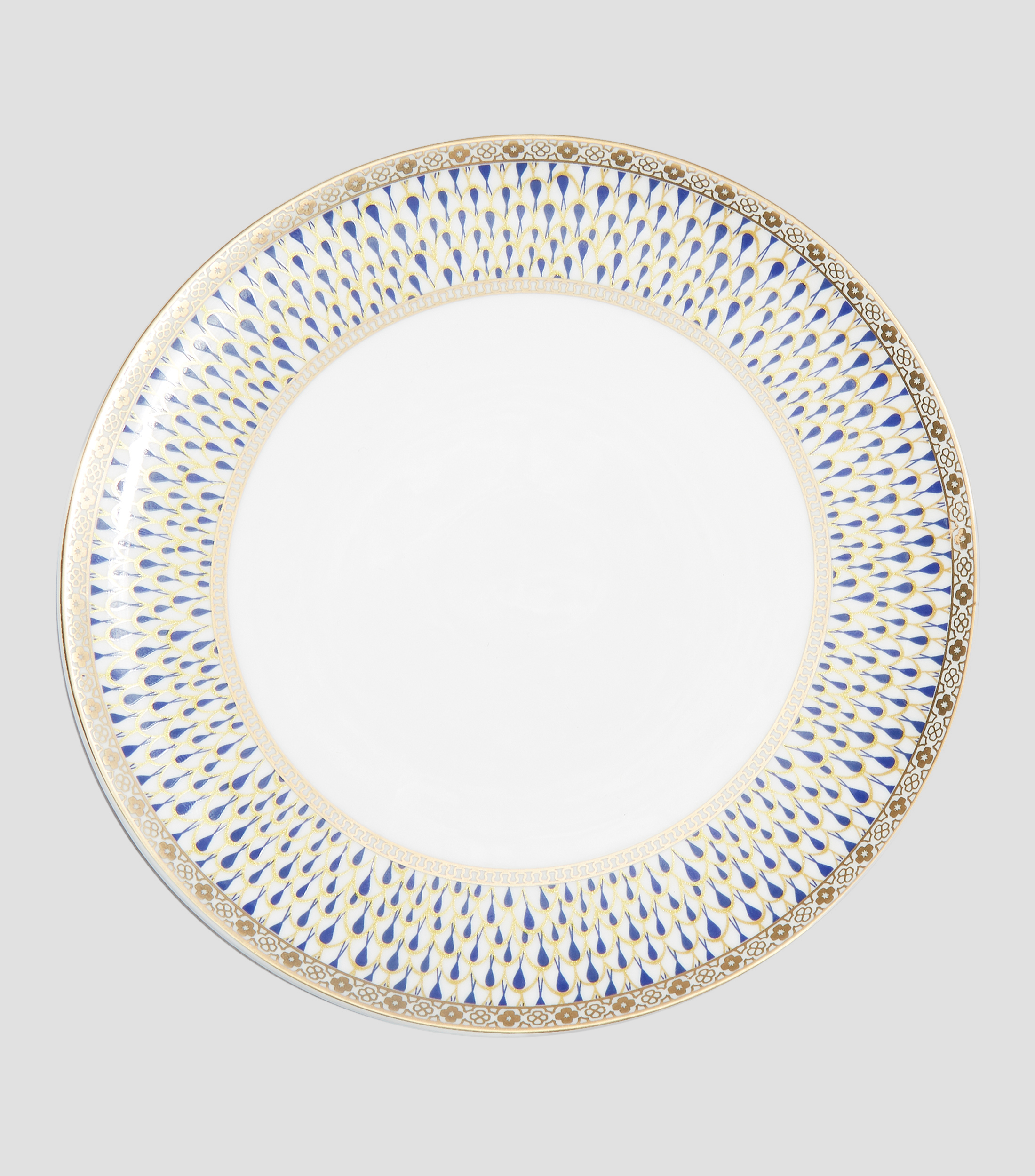 Plato para Pan Alexia con plumas de pavo real