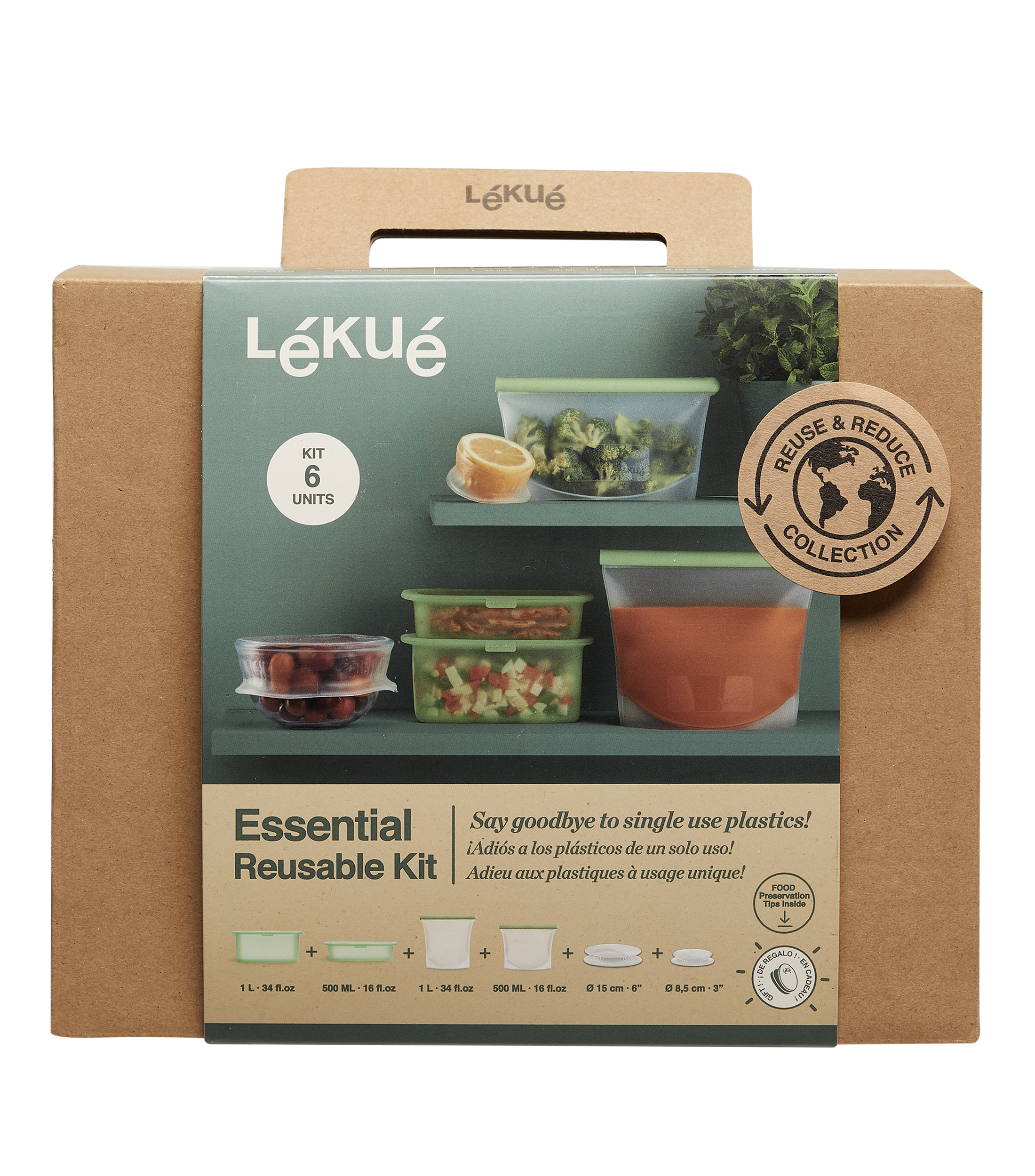 Lékué Set 6 contenedores de Alimentos El Palacio de Hierro