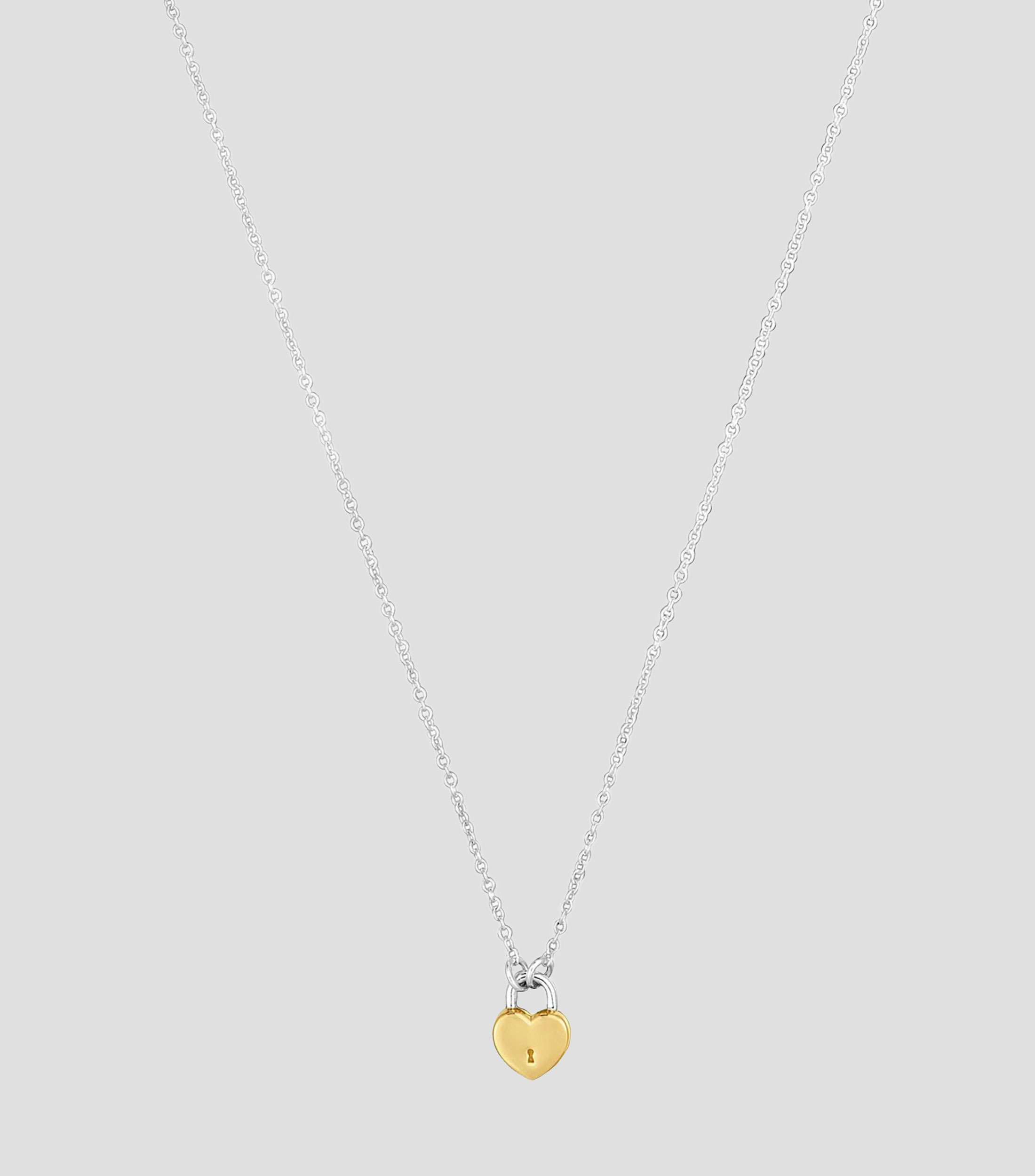 Collar corazón en Plata Unlock Mujer