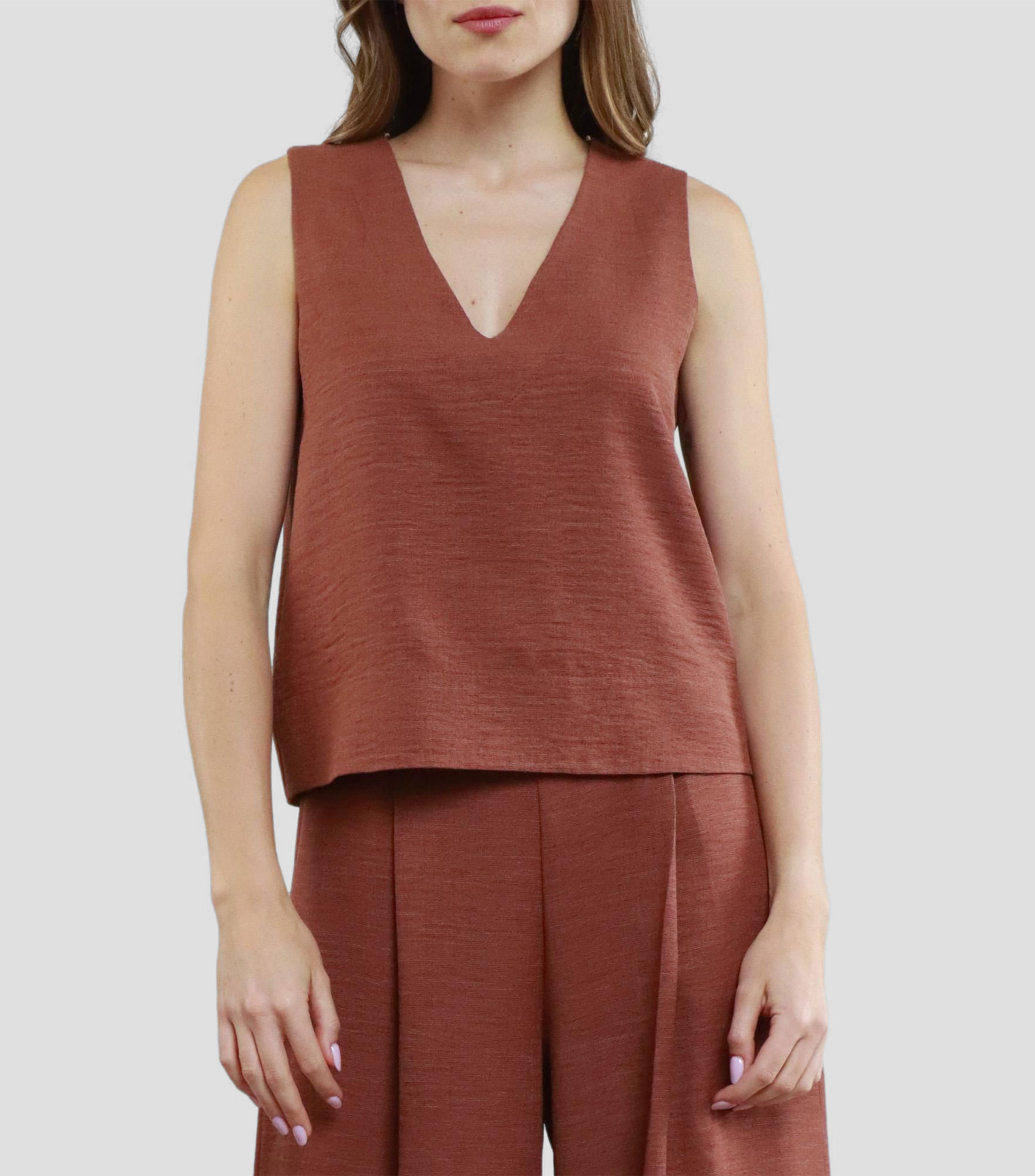 Blusa sin mangas Mujer