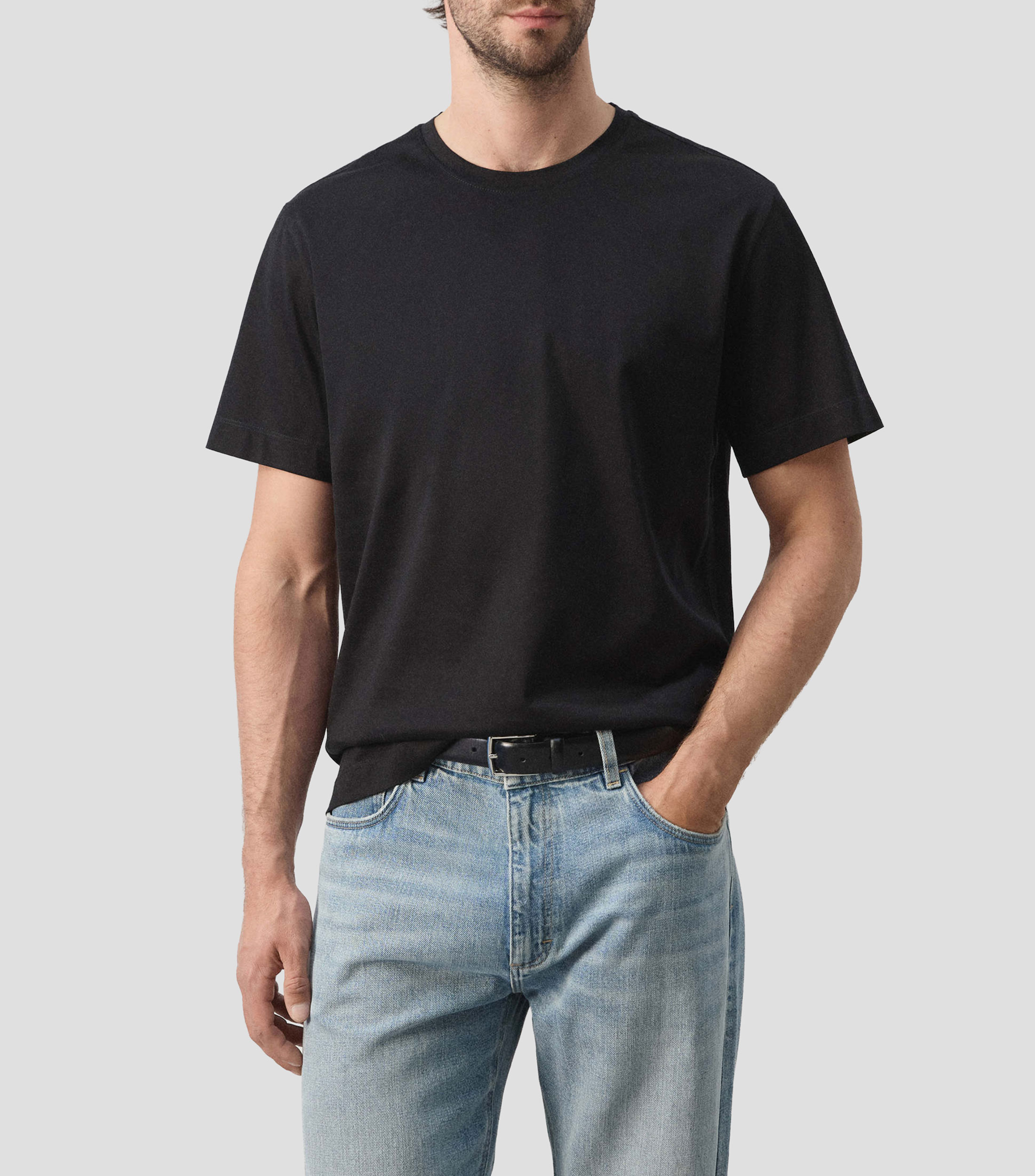 Playera cuello redondo manga corta liso Hombre