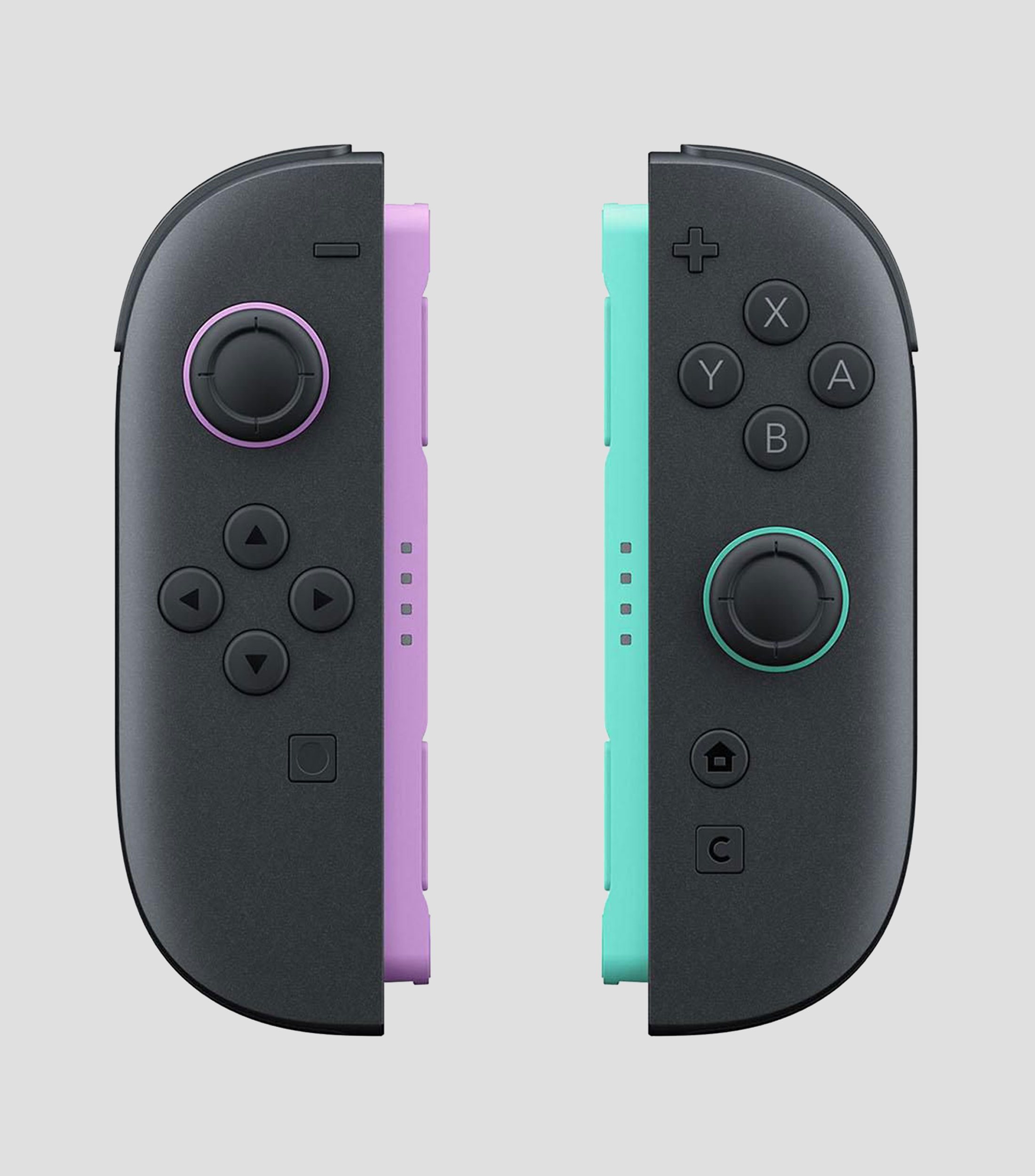 Set 2 mandos Joy-Con para Nintendo Switch 2, izquierdo y derecho morado con verde