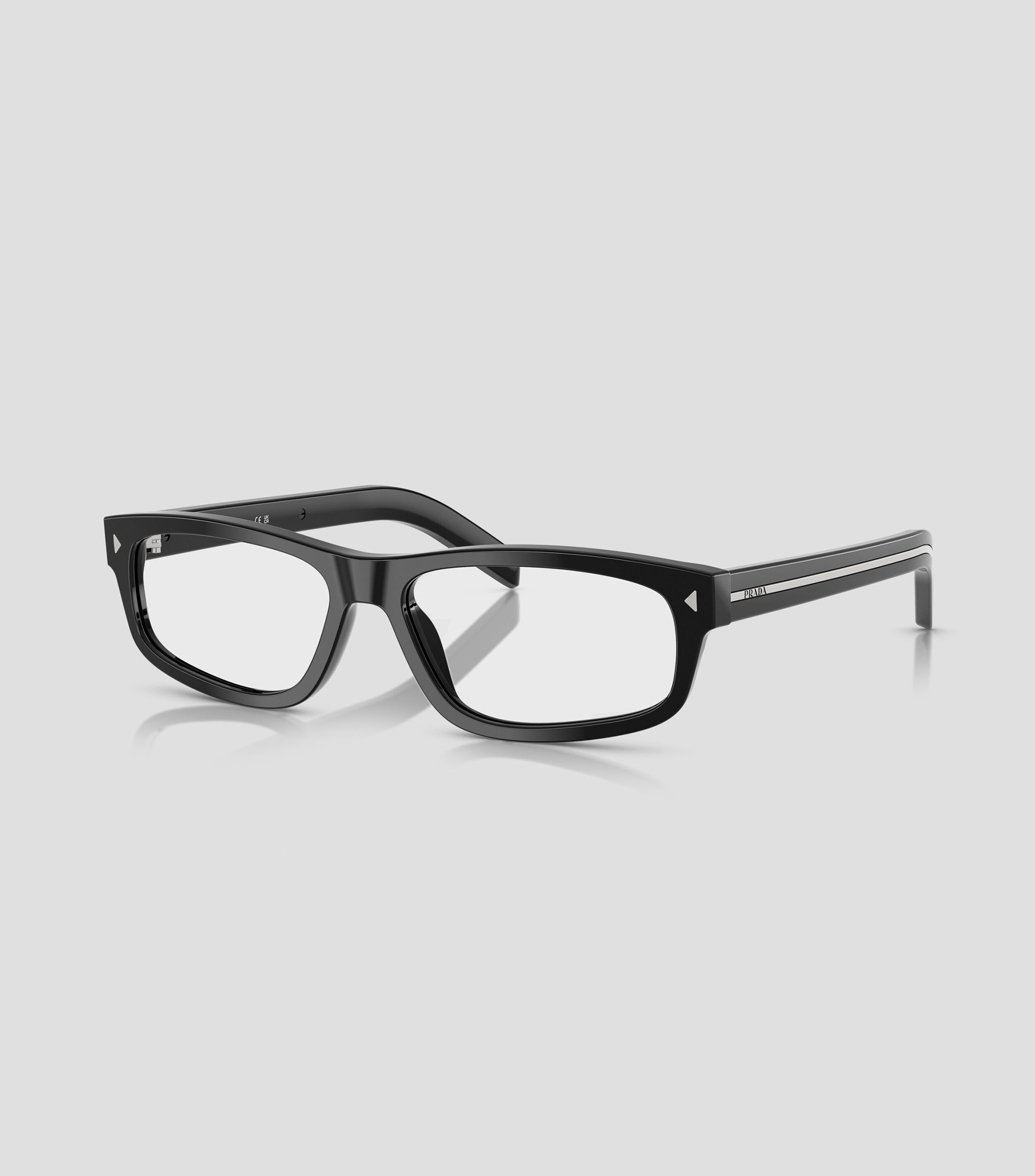 Lentes oftálmicos rectangulares negros Hombre