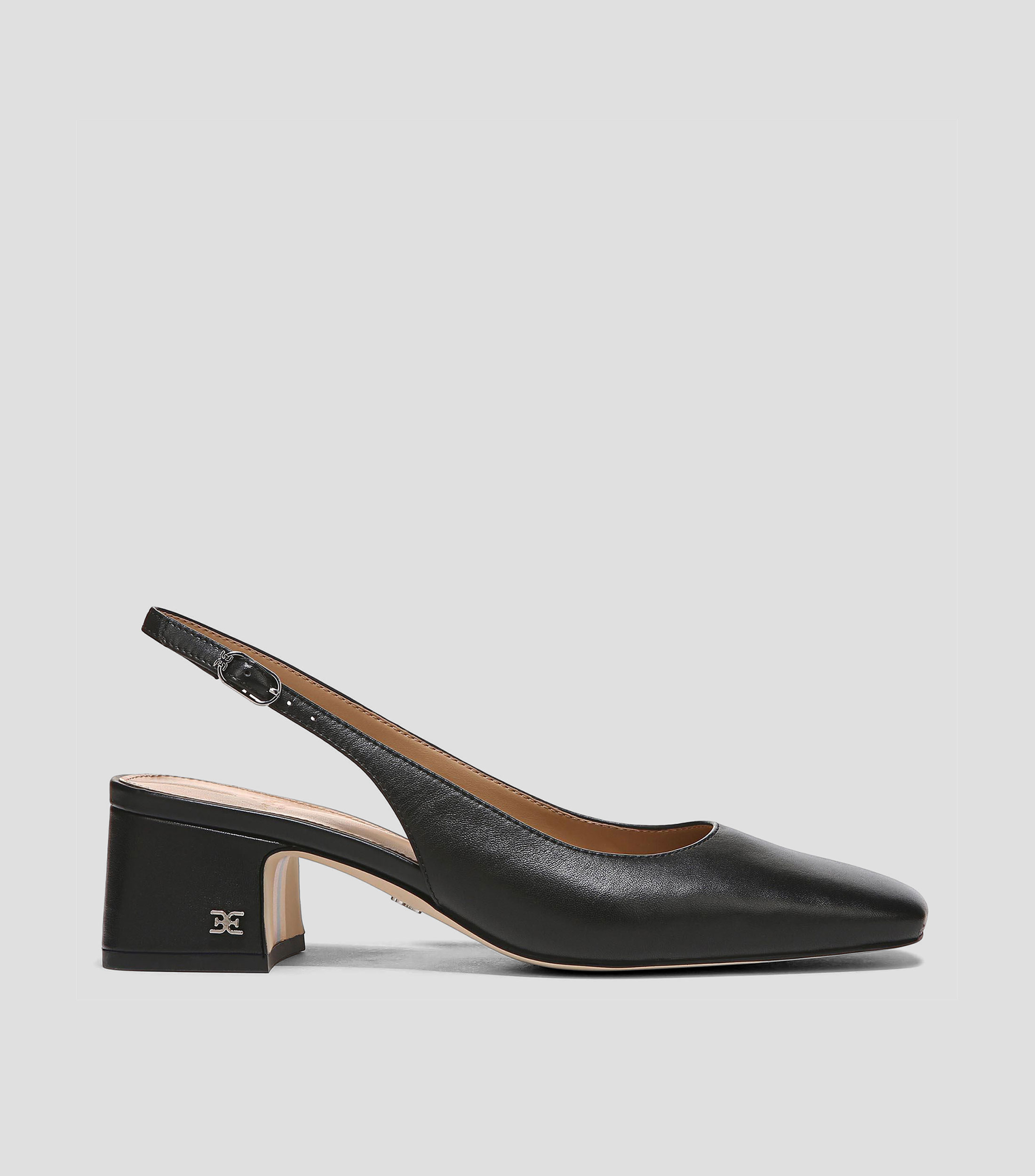 Zapatillas con tacón bajo cuadrado Mujer