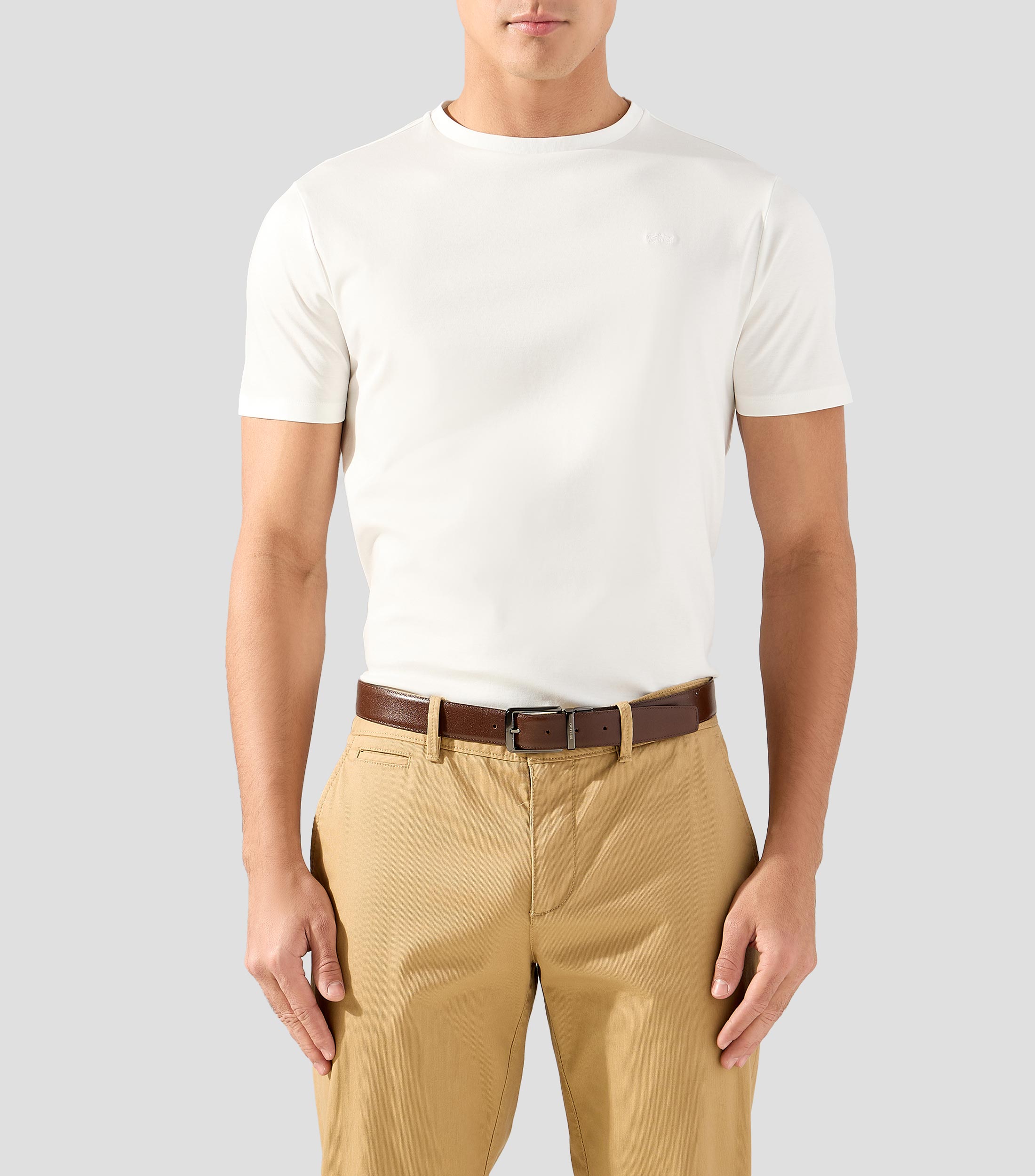 Playera cuello redondo manga corta lisa Hombre